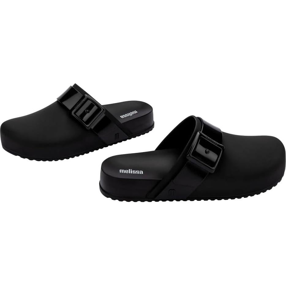 Sandalias Clog Melissa para Mujeres - Negro 23.66x9.55cm