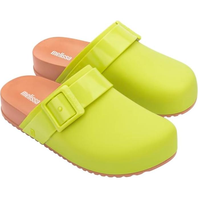 Sandalias Clog Melissa para Mujeres Verde/Marrón 23.66cm