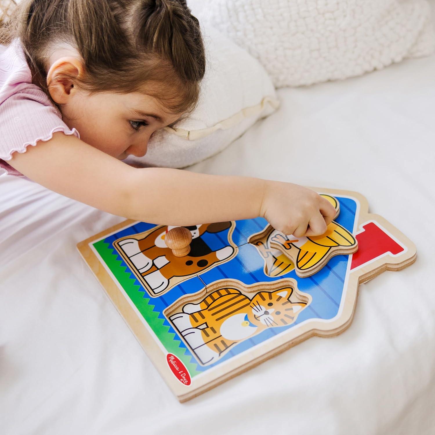 Rompecabezas de Madera Jumbo Melissa & Doug Mascotas 11.4x31.8cm