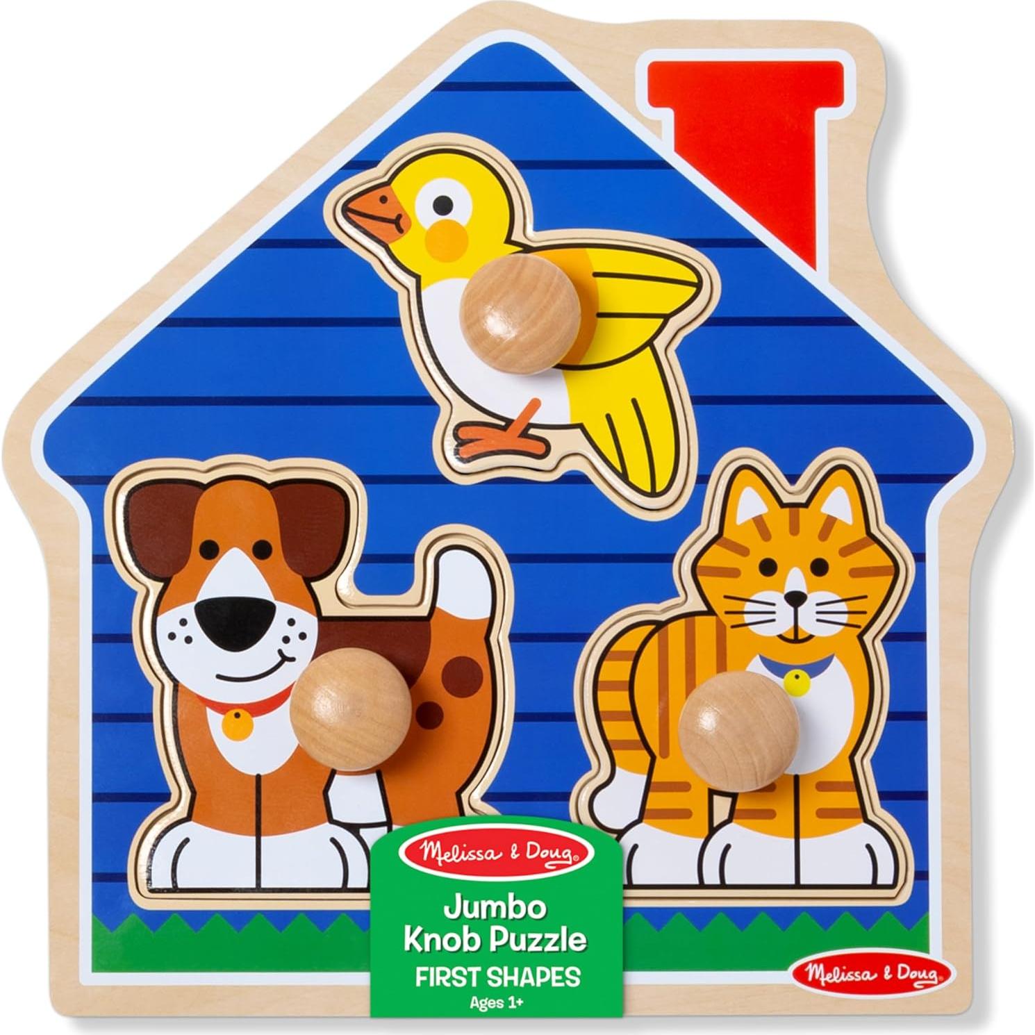 Rompecabezas de Madera Jumbo Melissa & Doug Mascotas 11.4x31.8cm