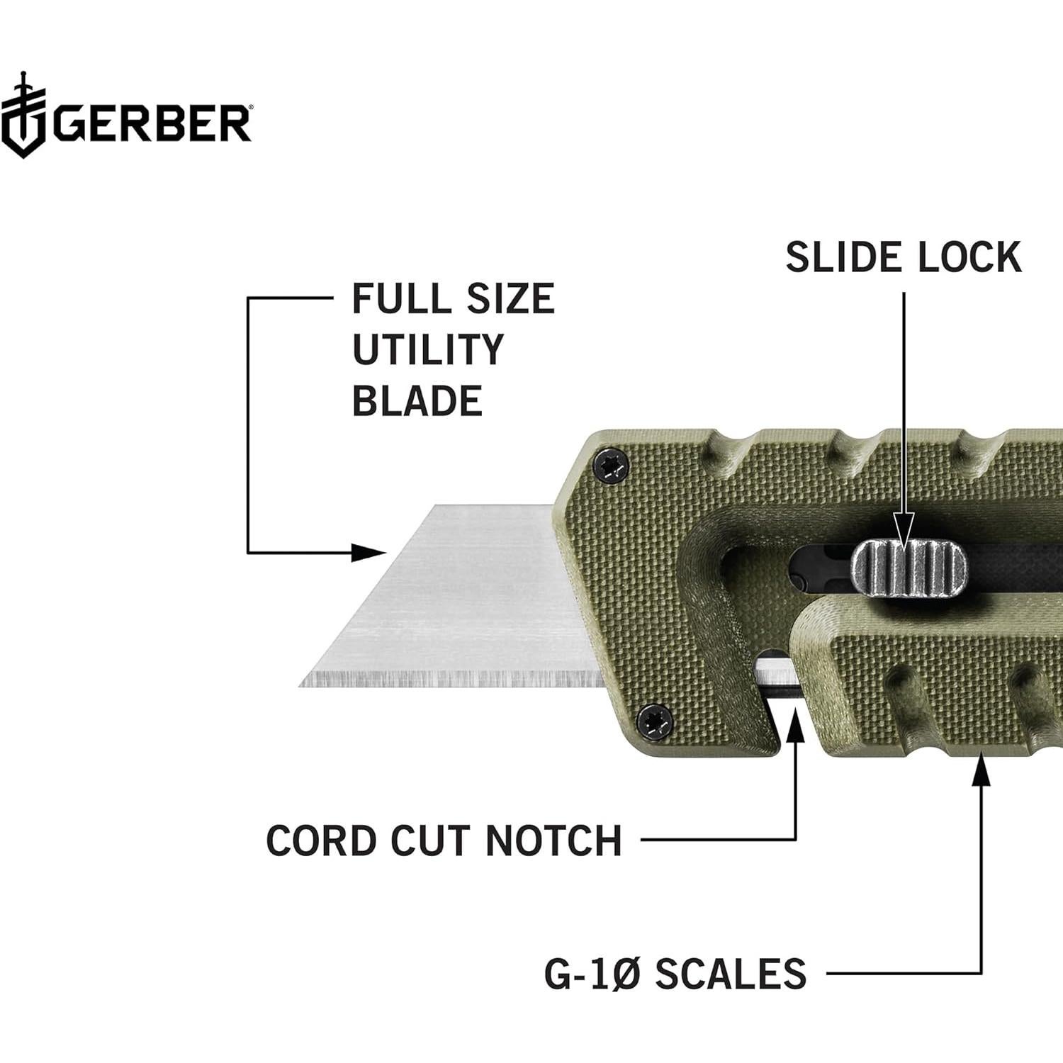 Cuchillo Utilitario GERBER Prybrid 8 en 1 Verde con Clip