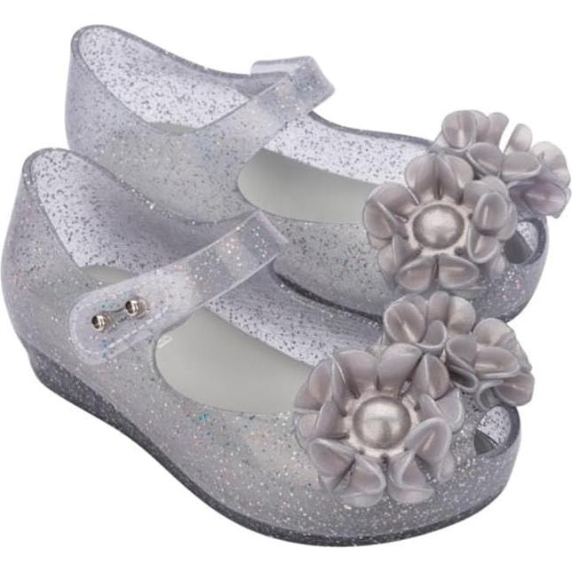Zapatos Mini Melissa Ultragirl Peep-Toe Niñas 11 Claro/Gris