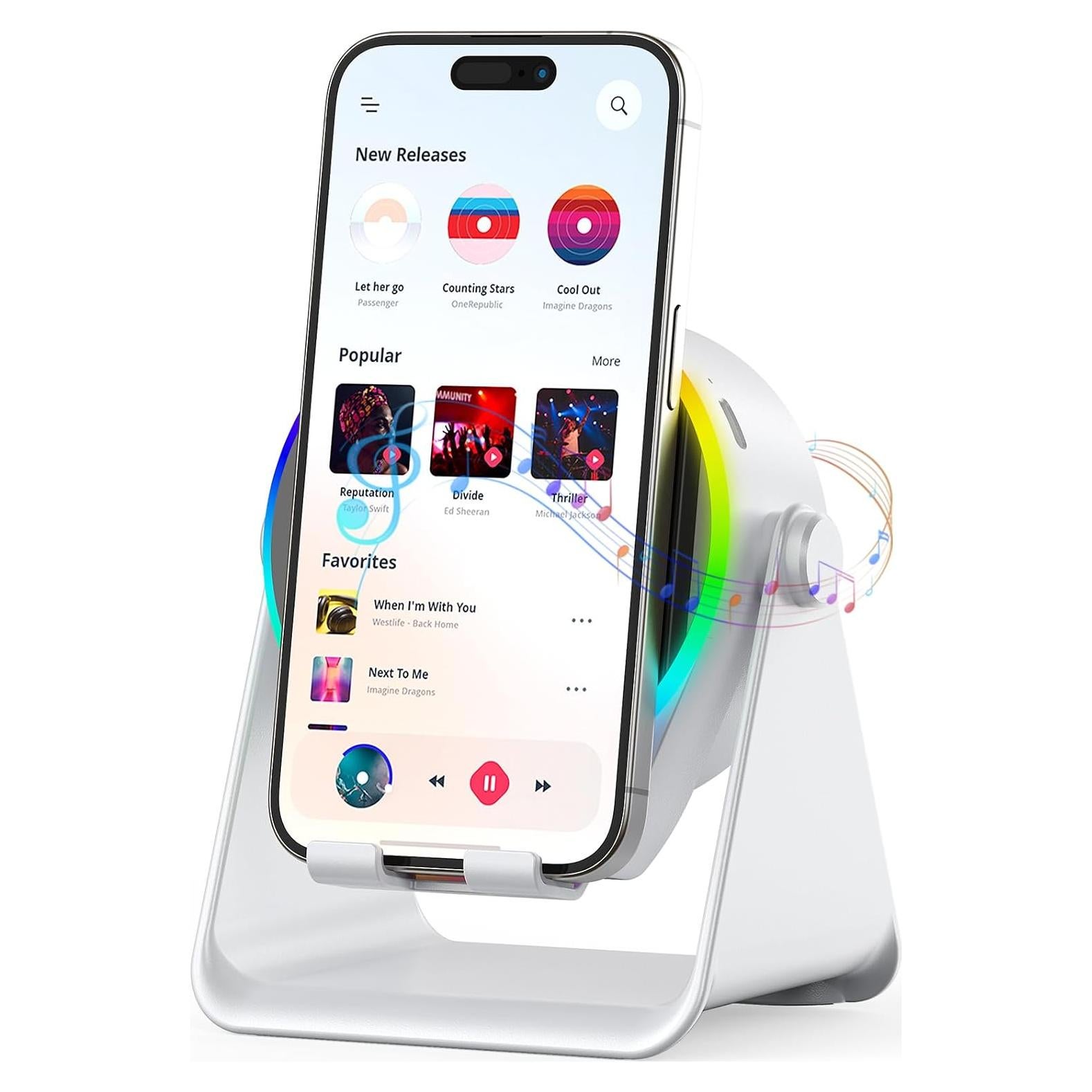 Altavoz Inalámbrico GIM ZJ-026 con Soporte y Luz RGB