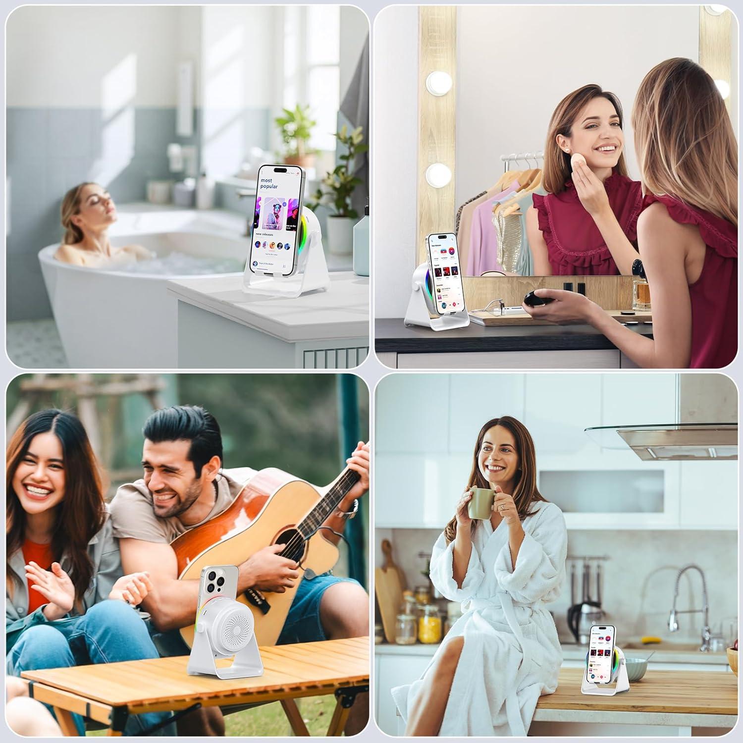 Altavoz Inalámbrico GIM ZJ-026 con Soporte y Luz RGB