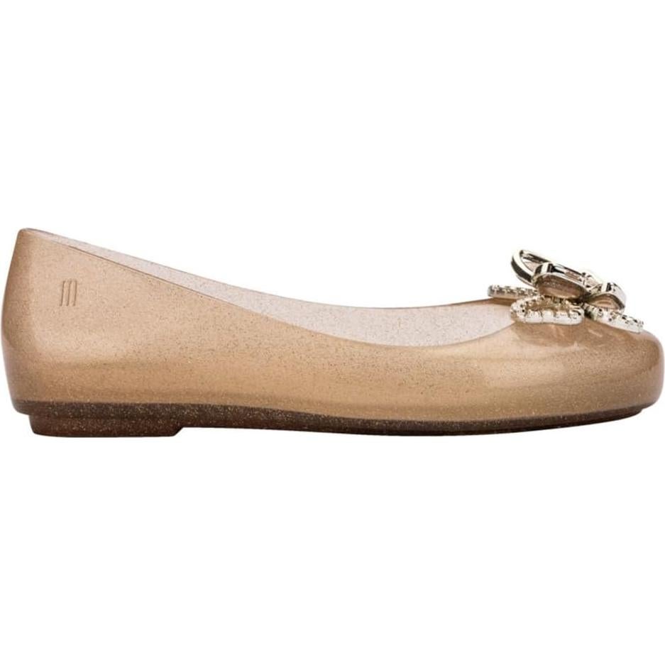 Bailarinas Mini Melissa Sweet Love Fly Niñas Glitter Beige