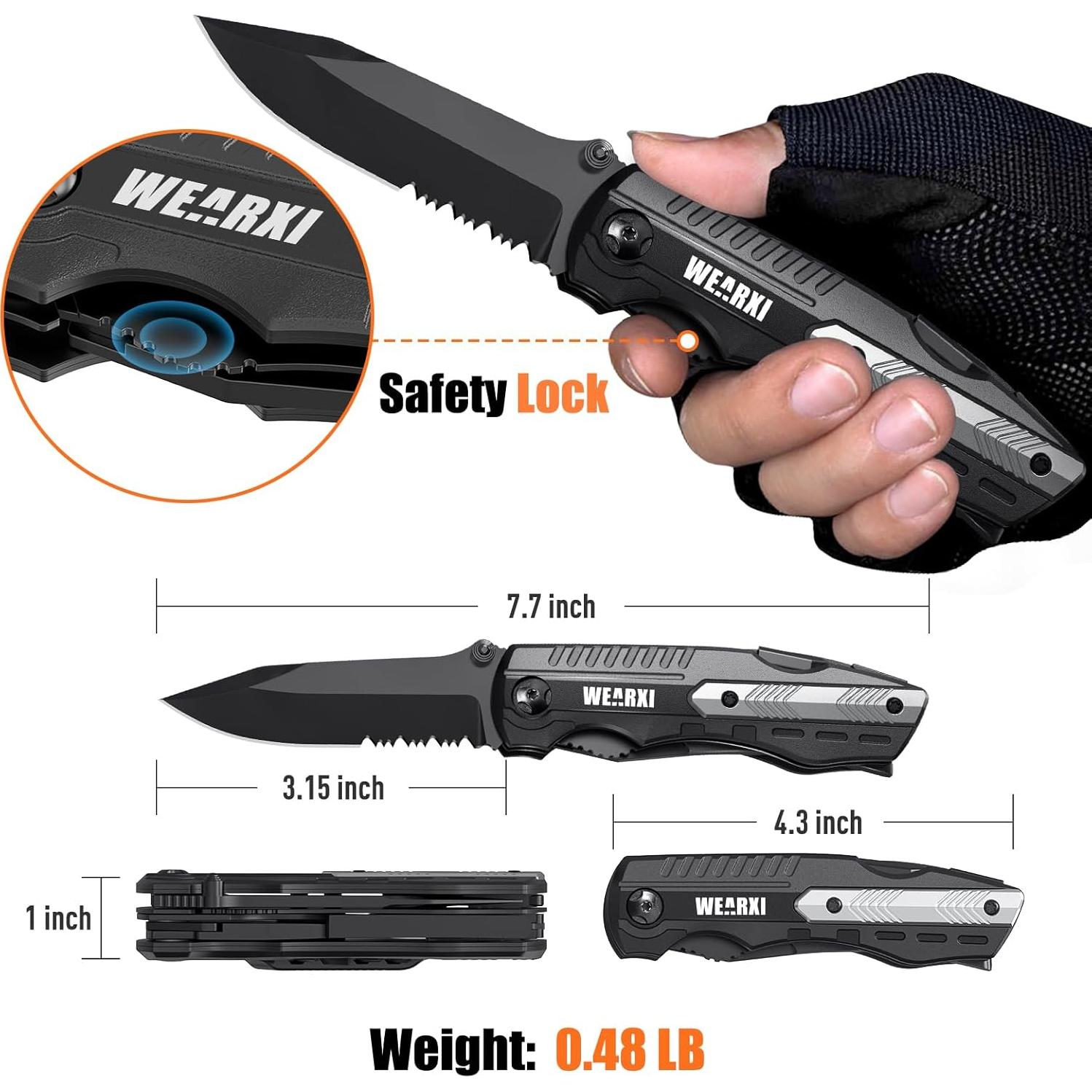 Cuchillo Multiherramienta WEARXI 13 en 1 para Hombres