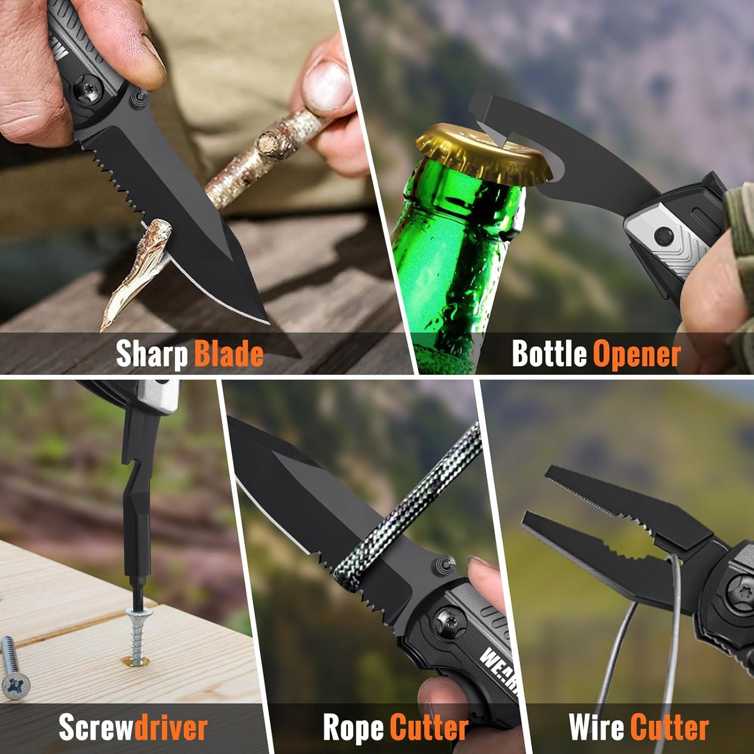 Cuchillo Multiherramienta WEARXI 13 en 1 para Hombres