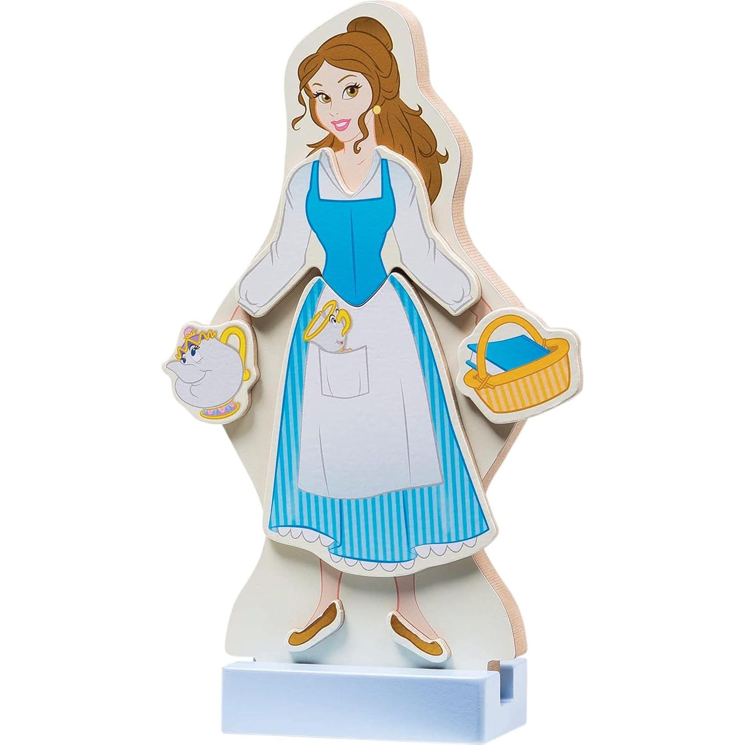 Muñeca Magnética de Madera Disney Belle - 35 Piezas