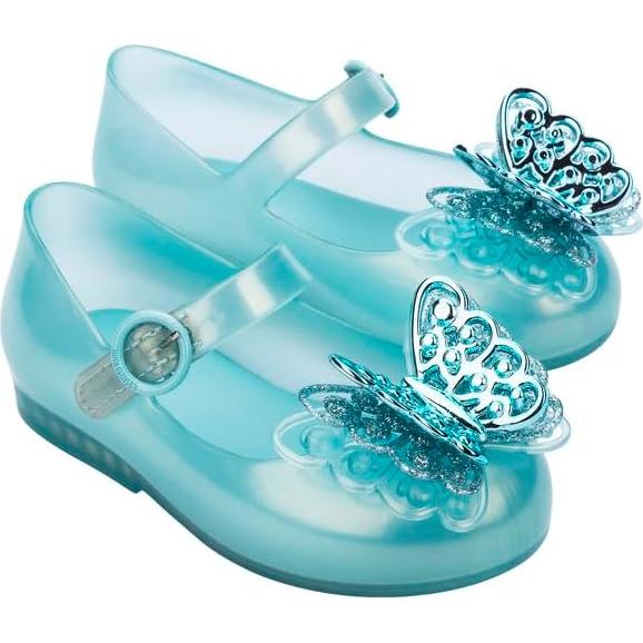 Bailarinas Mini Melissa Sweet Love Fly Azul Perla 20x12cm