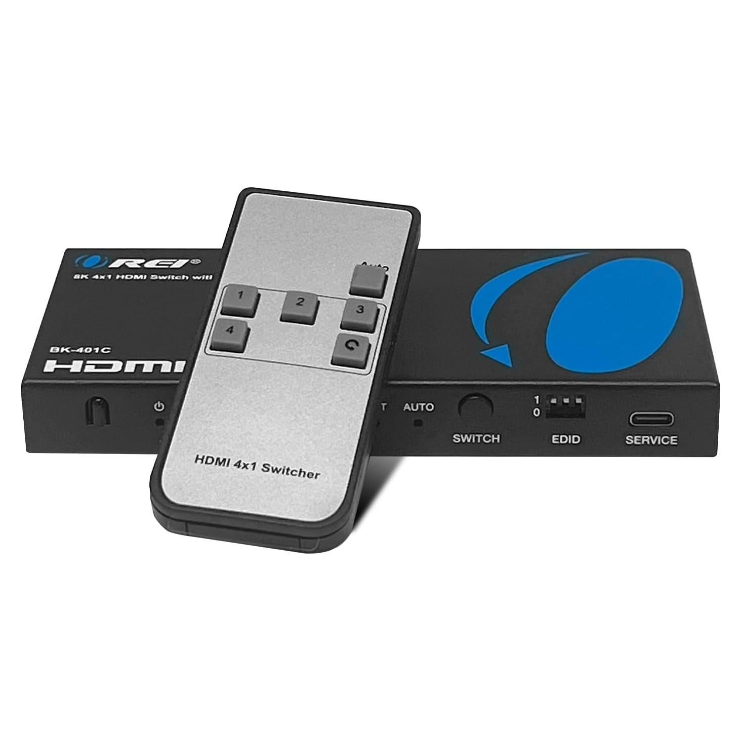 Interruptor HDMI 4x1 OREI BK-401C 8K 60Hz USB-C 48Gbps