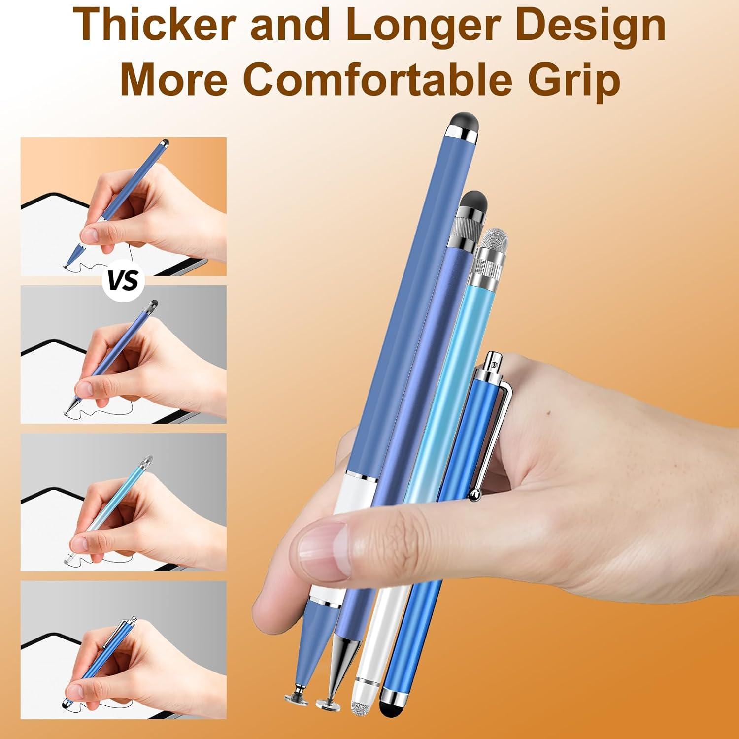 Pluma Estilográfica Bopomofo 2-en-1 para Pantallas Táctiles - 5 Pcs