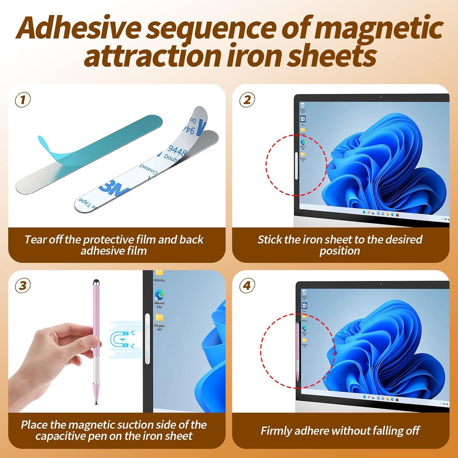 Pluma Estilográfica Bopomofo 2-en-1 para Pantallas Táctiles - 5 Pcs