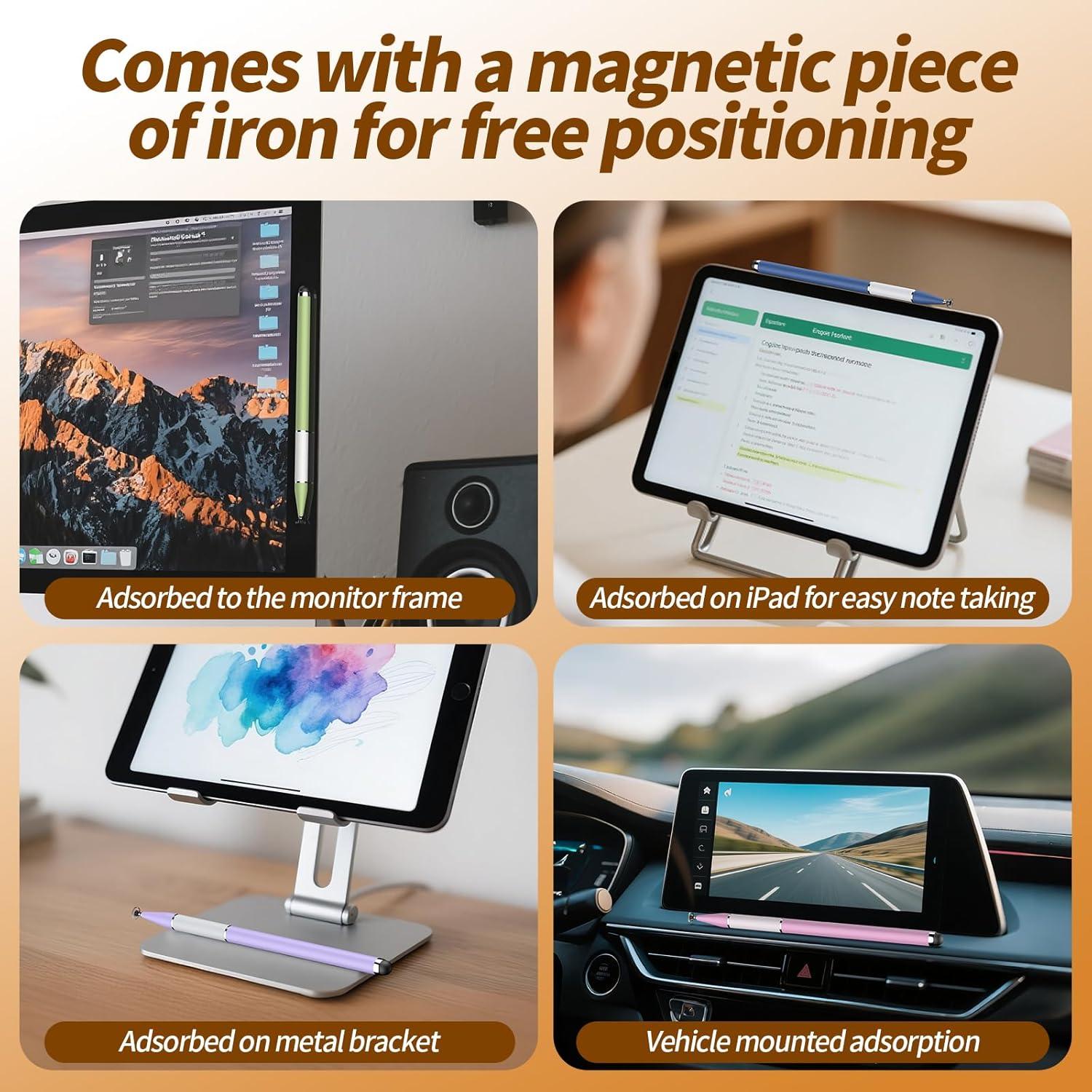 Pluma Estilográfica Bopomofo 2-en-1 para Pantallas Táctiles - 5 Pcs