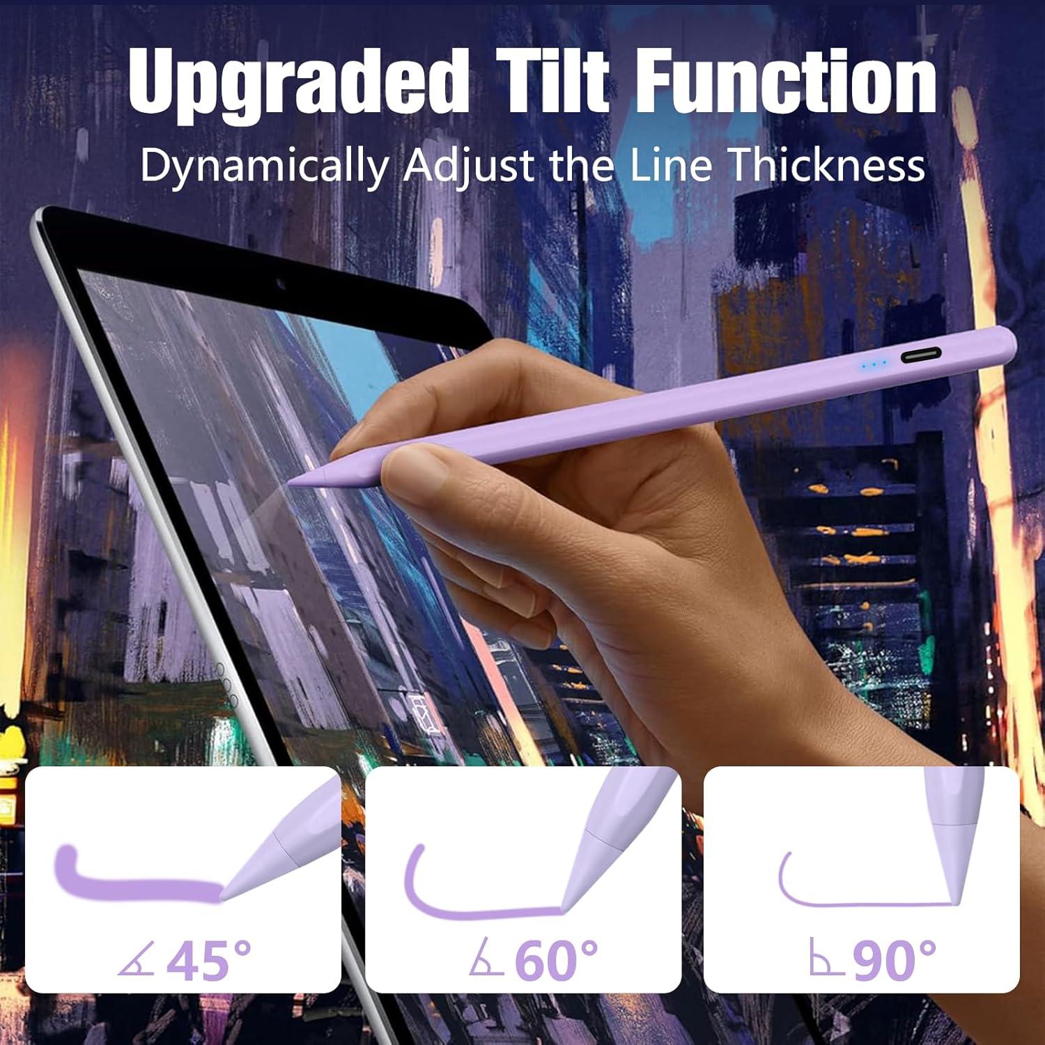 Lápiz Stylus NesveCit para iPad 2018-2024, Carga Rápida 10 Min