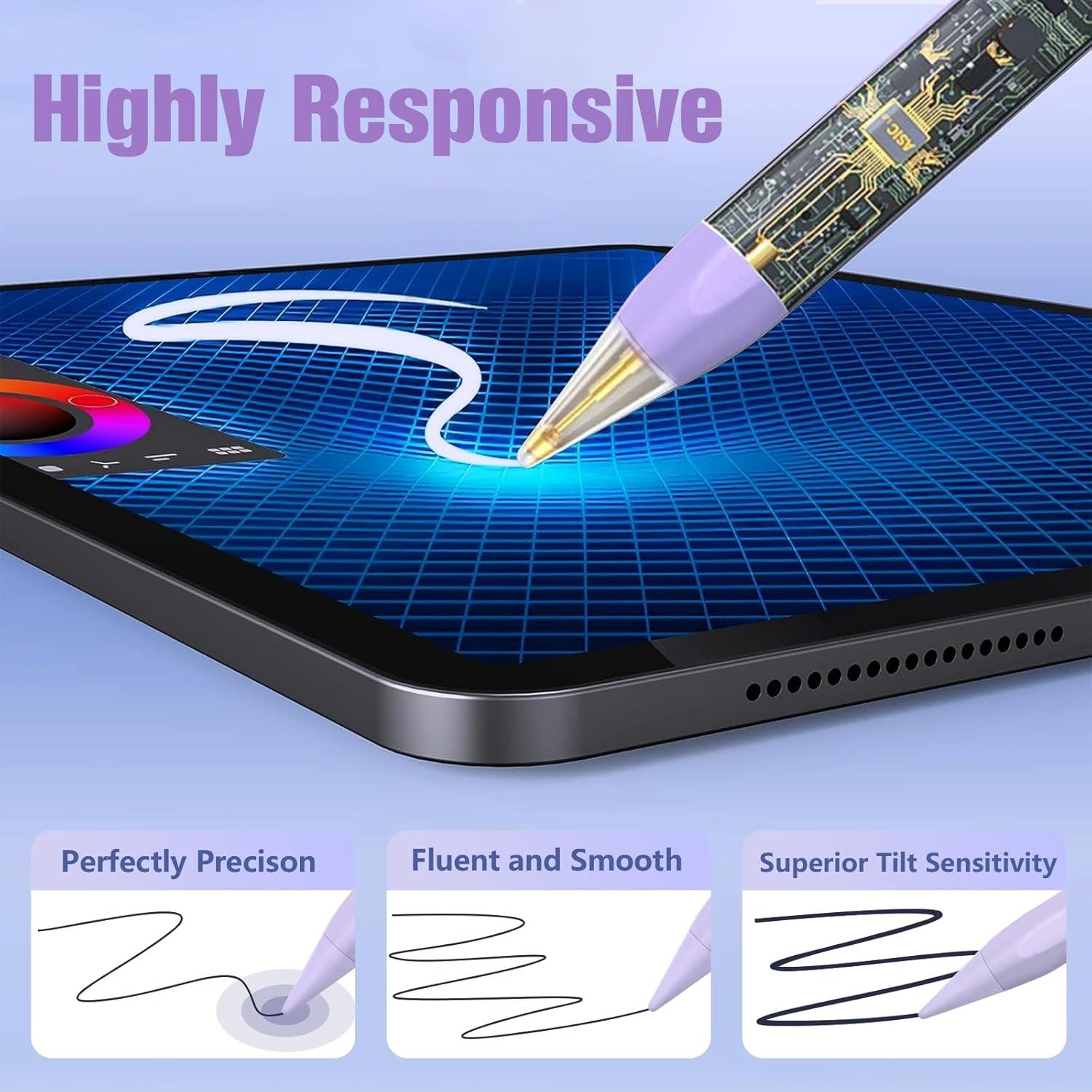 Lápiz Stylus NesveCit para iPad 2018-2024, Carga Rápida 10 Min