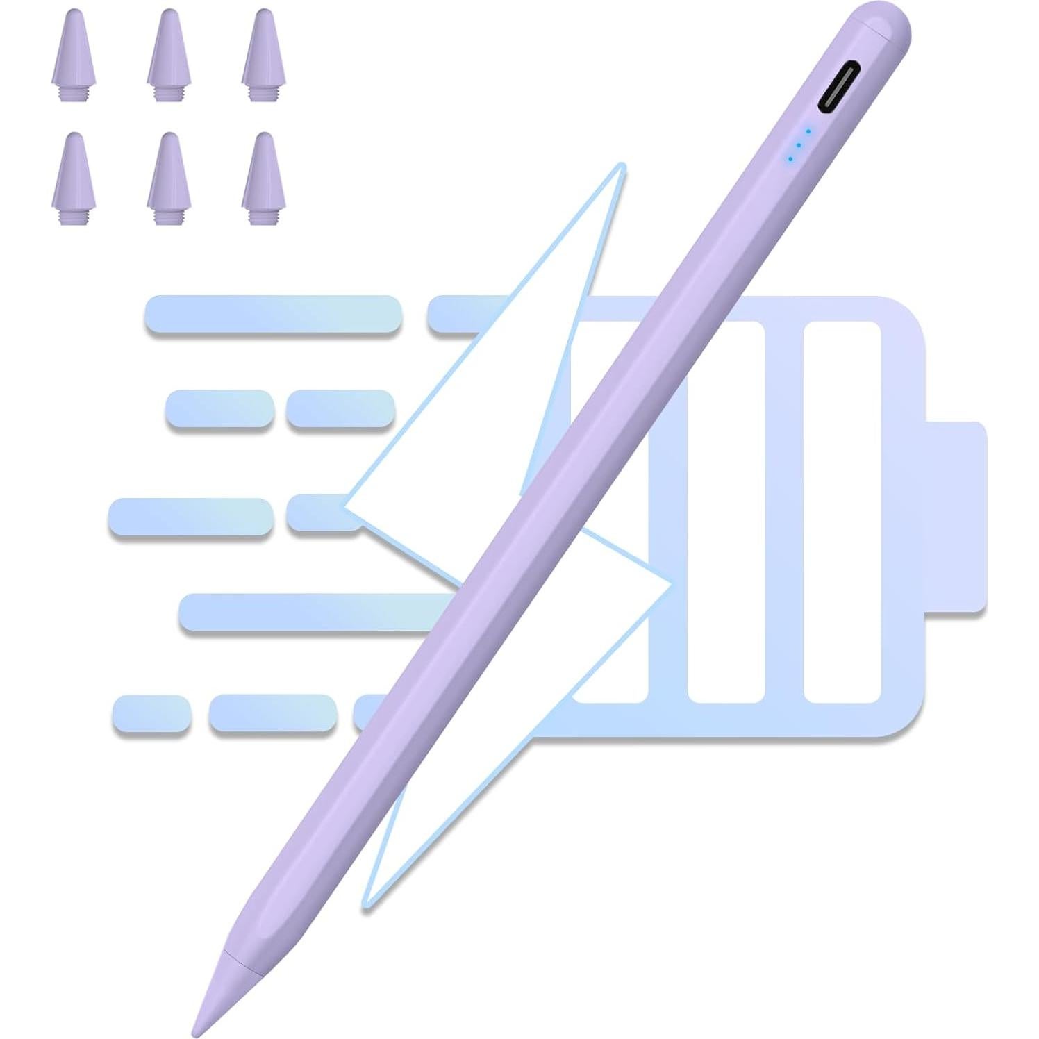 Lápiz Stylus NesveCit para iPad 2018-2024, Carga Rápida 10 Min