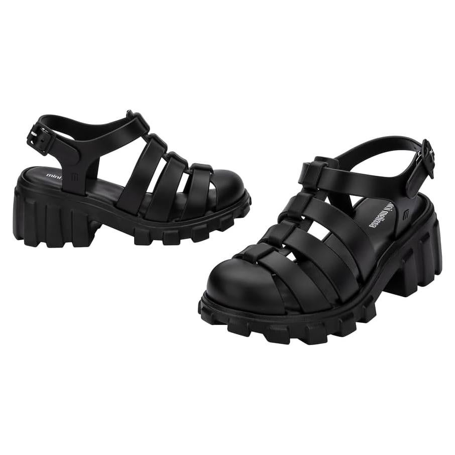 Sandalias Mini Melissa Megan Plataforma Niña Color Negro