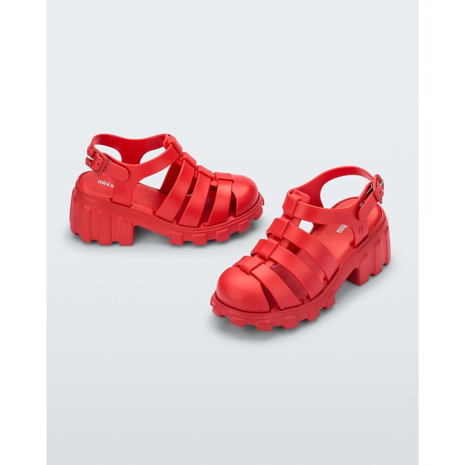 Sandalias de Plataforma Mini Melissa Megan Niñas Rojo 19.5cm
