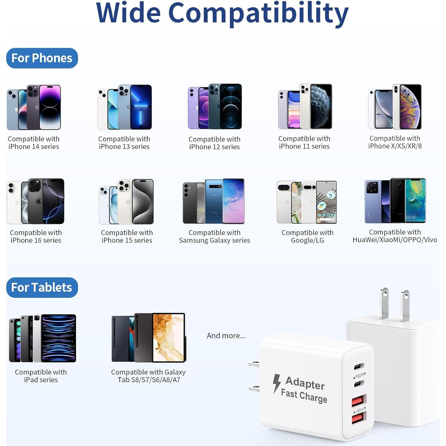 Cargador USB C 40W 4 Puertos MateStar - Carga Rápida