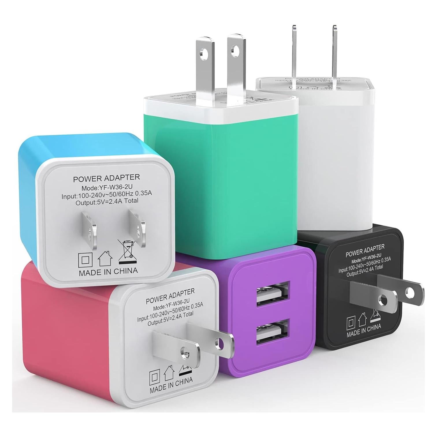 Cargador de Pared USB Doble Puerto iGENJUN 2.4A Colorido