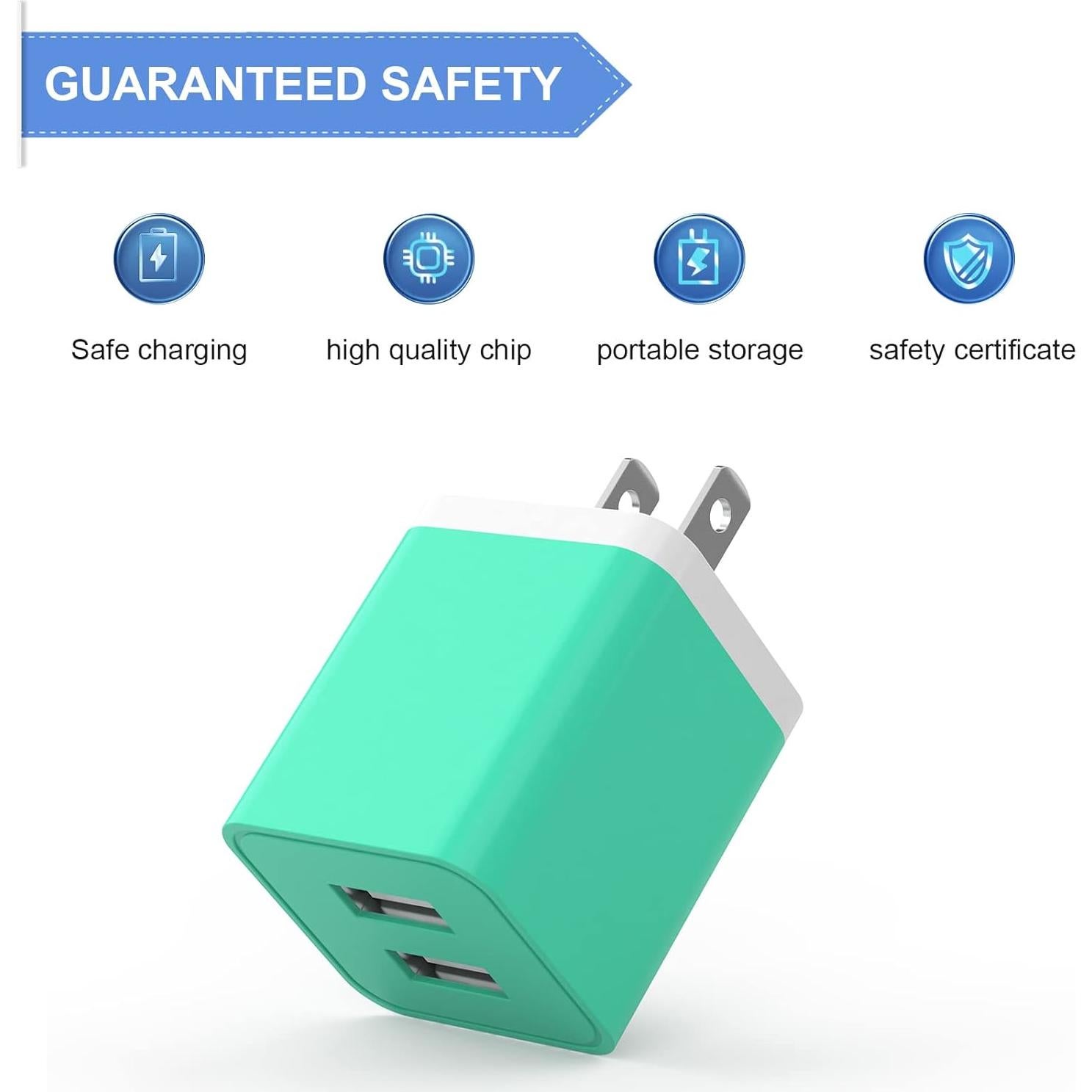 Cargador de Pared USB Doble Puerto iGENJUN 2.4A Colorido