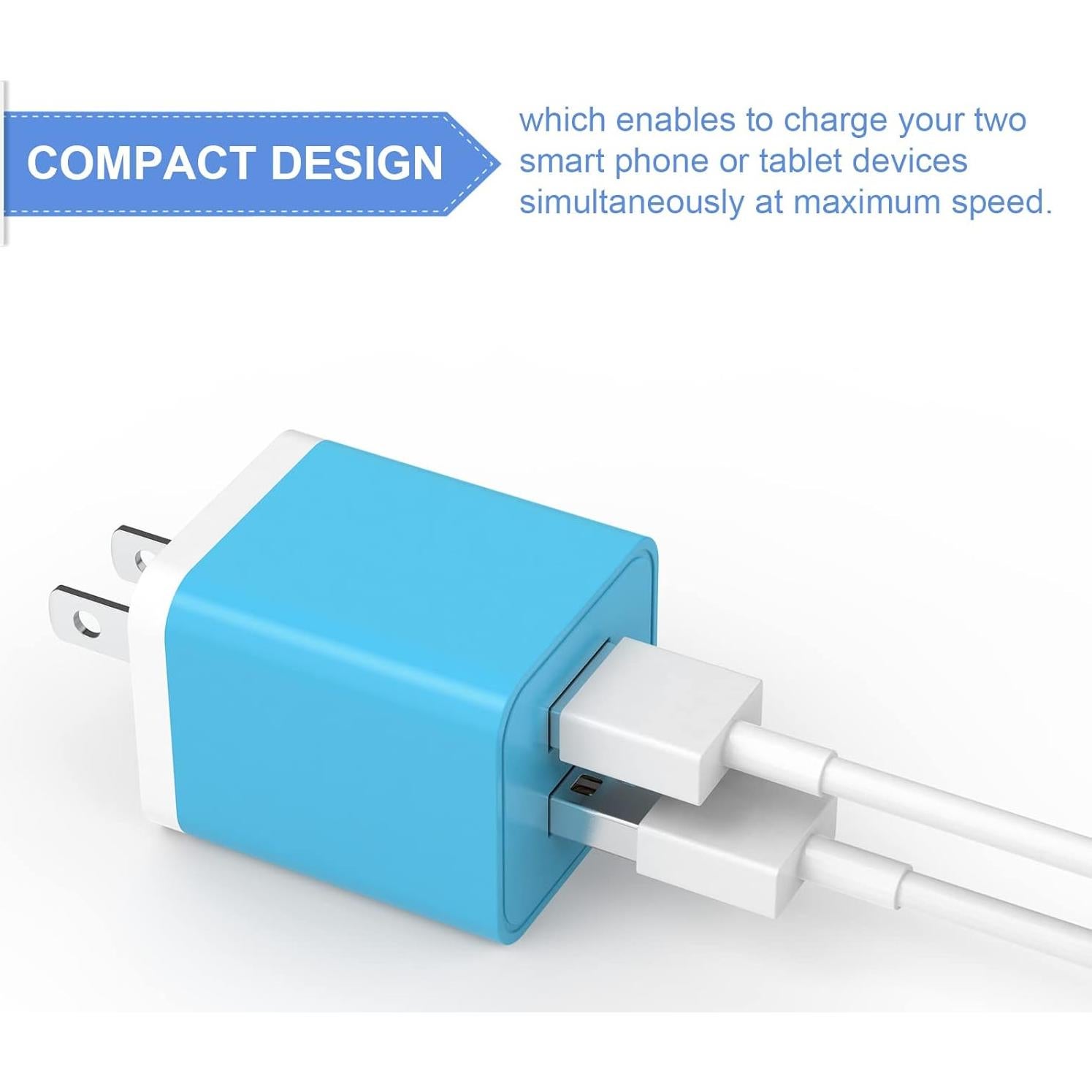 Cargador de Pared USB Doble Puerto iGENJUN 2.4A Colorido