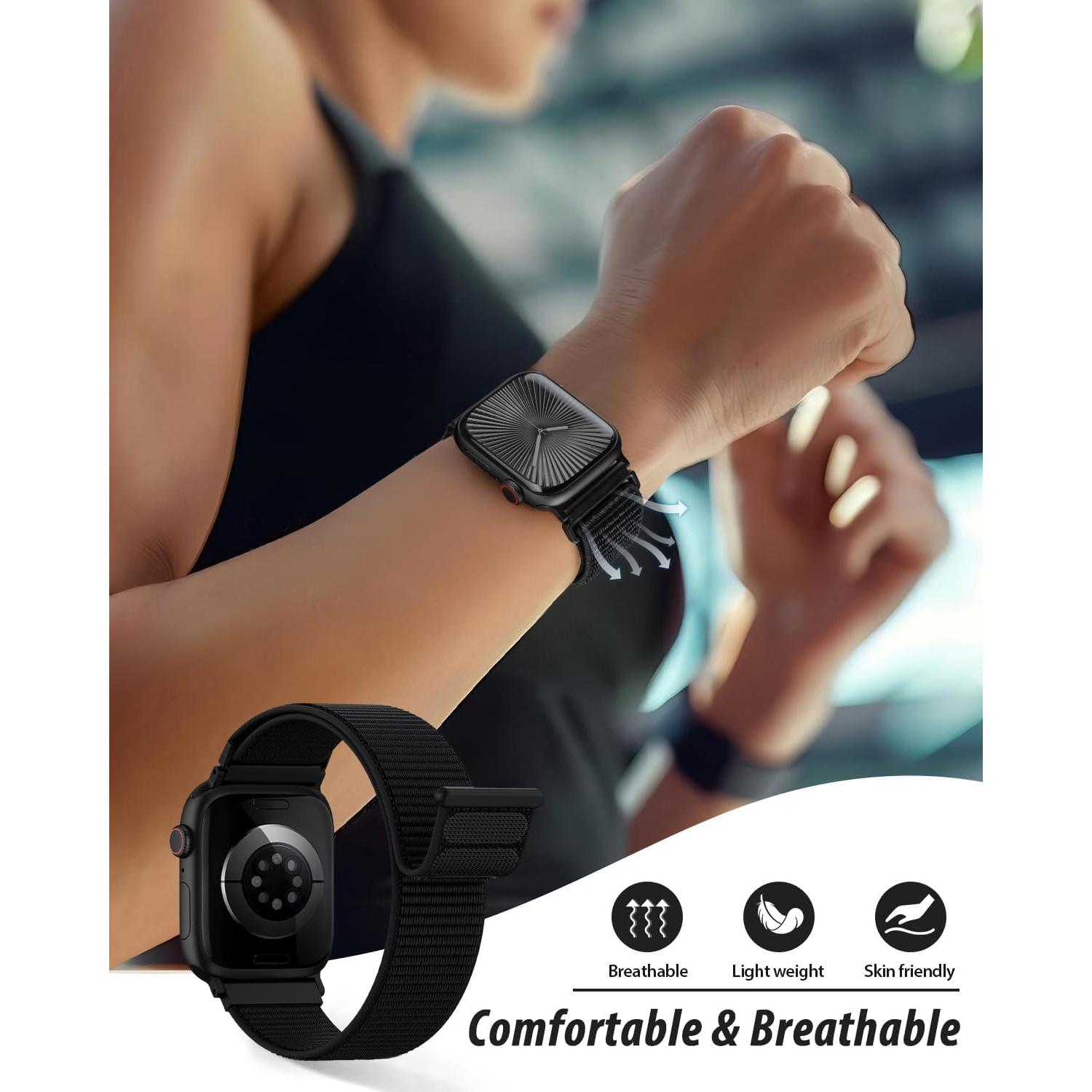 Banda Deportiva de Nailon Sunnywoo para Apple Watch 38-49mm