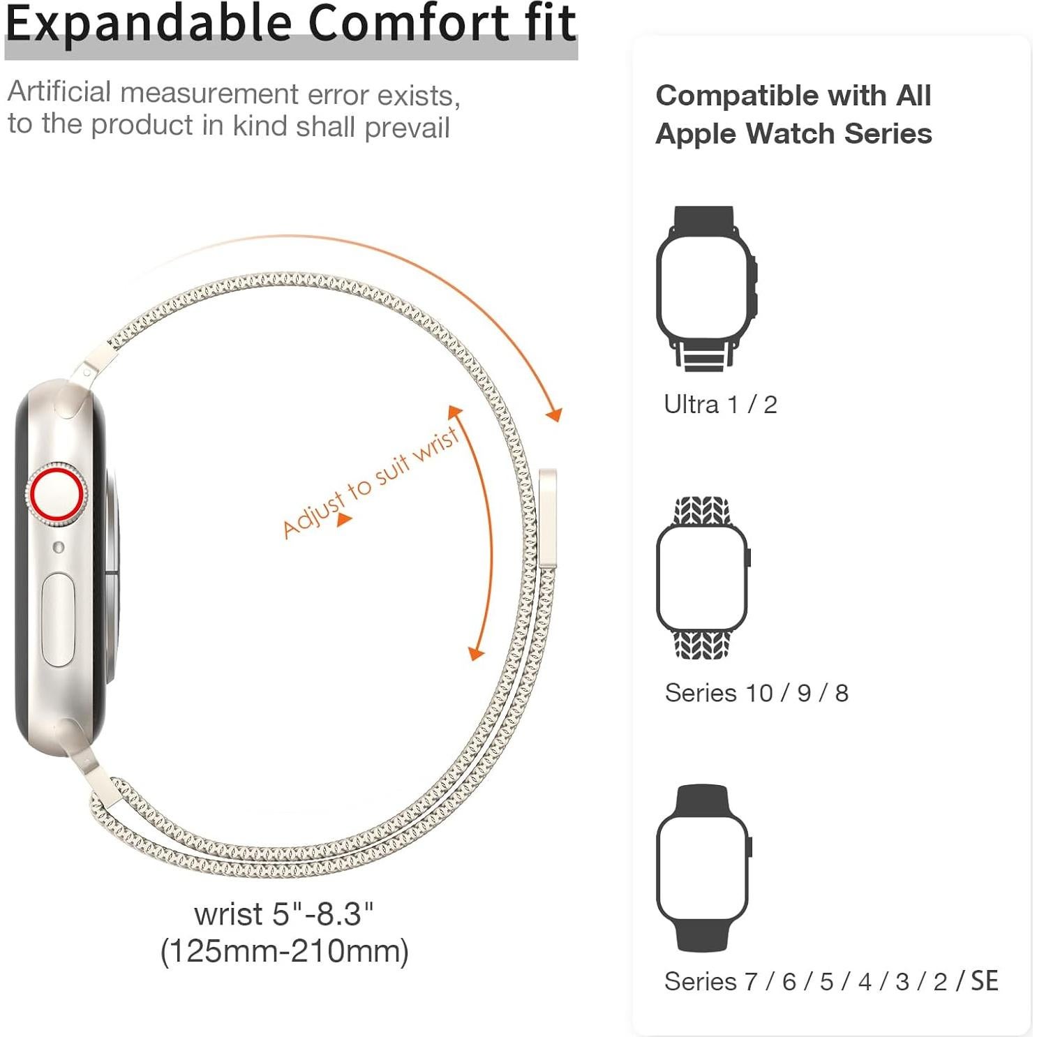 Correa MARGE PLUS Banda Milanesa 38-46mm para Apple Watch