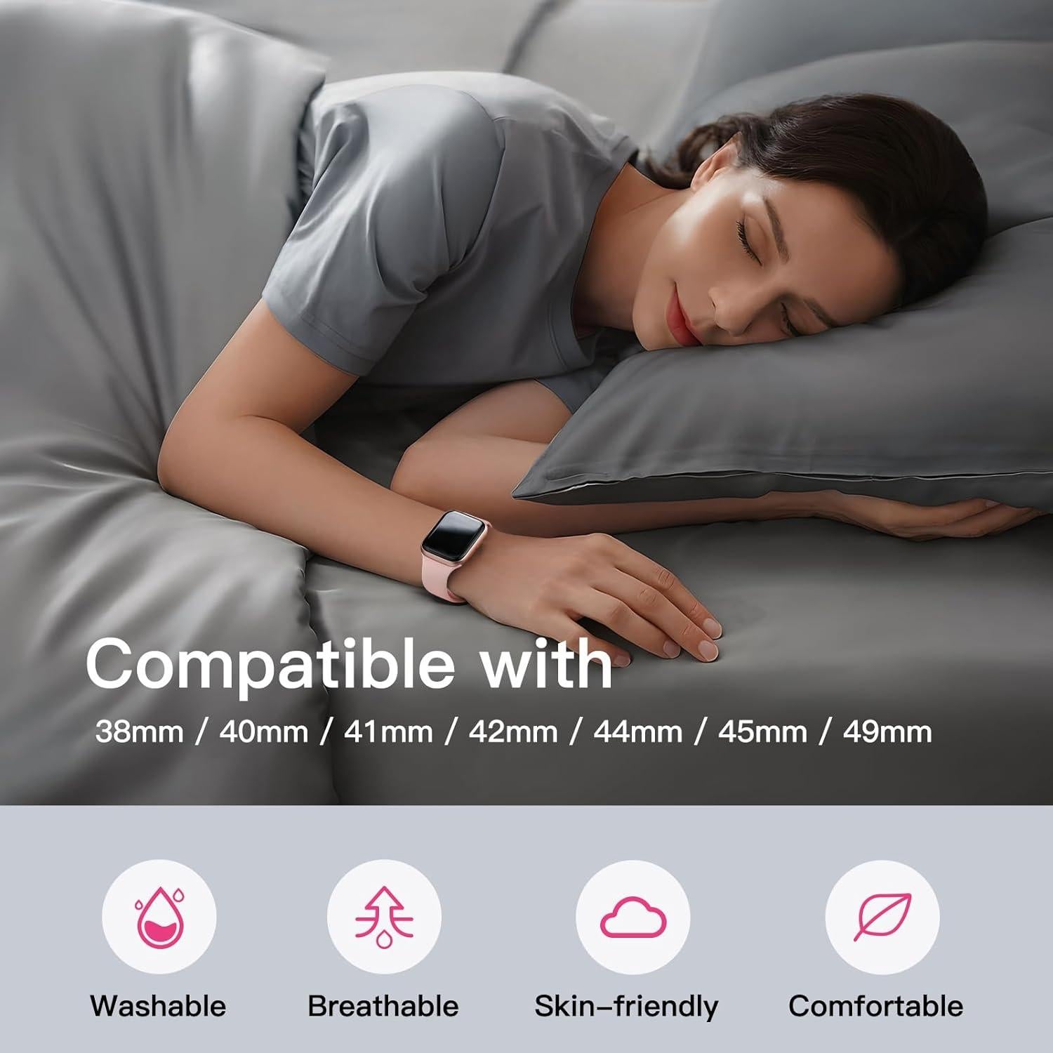 Banda de Silicona Deportiva SuperNaNa para Apple Watch 38-49mm