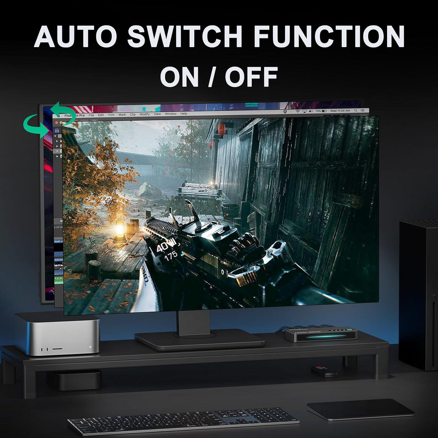 Interruptor HDMI 3 Puertos AVIDGRAM 8K 60Hz Control Remoto