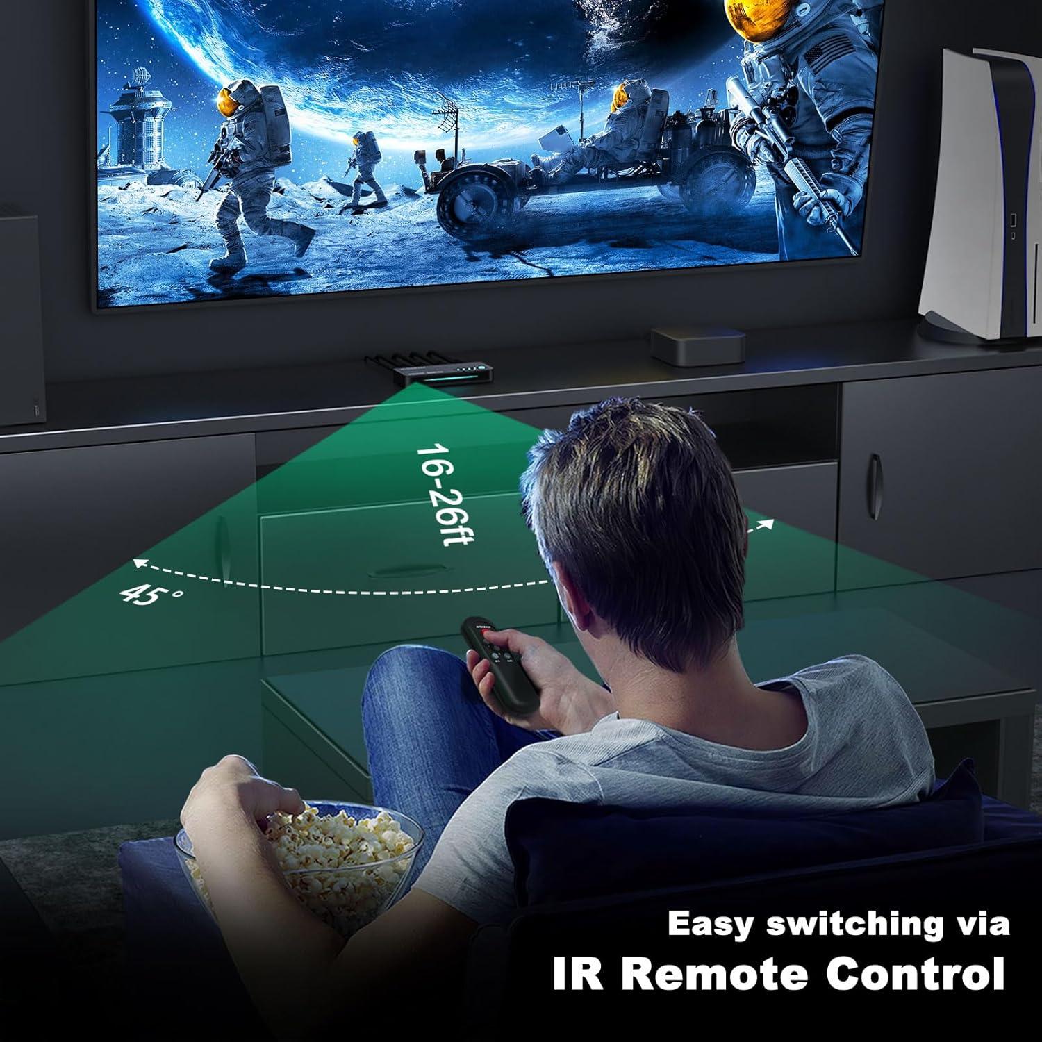 Interruptor HDMI 3 Puertos AVIDGRAM 8K 60Hz Control Remoto