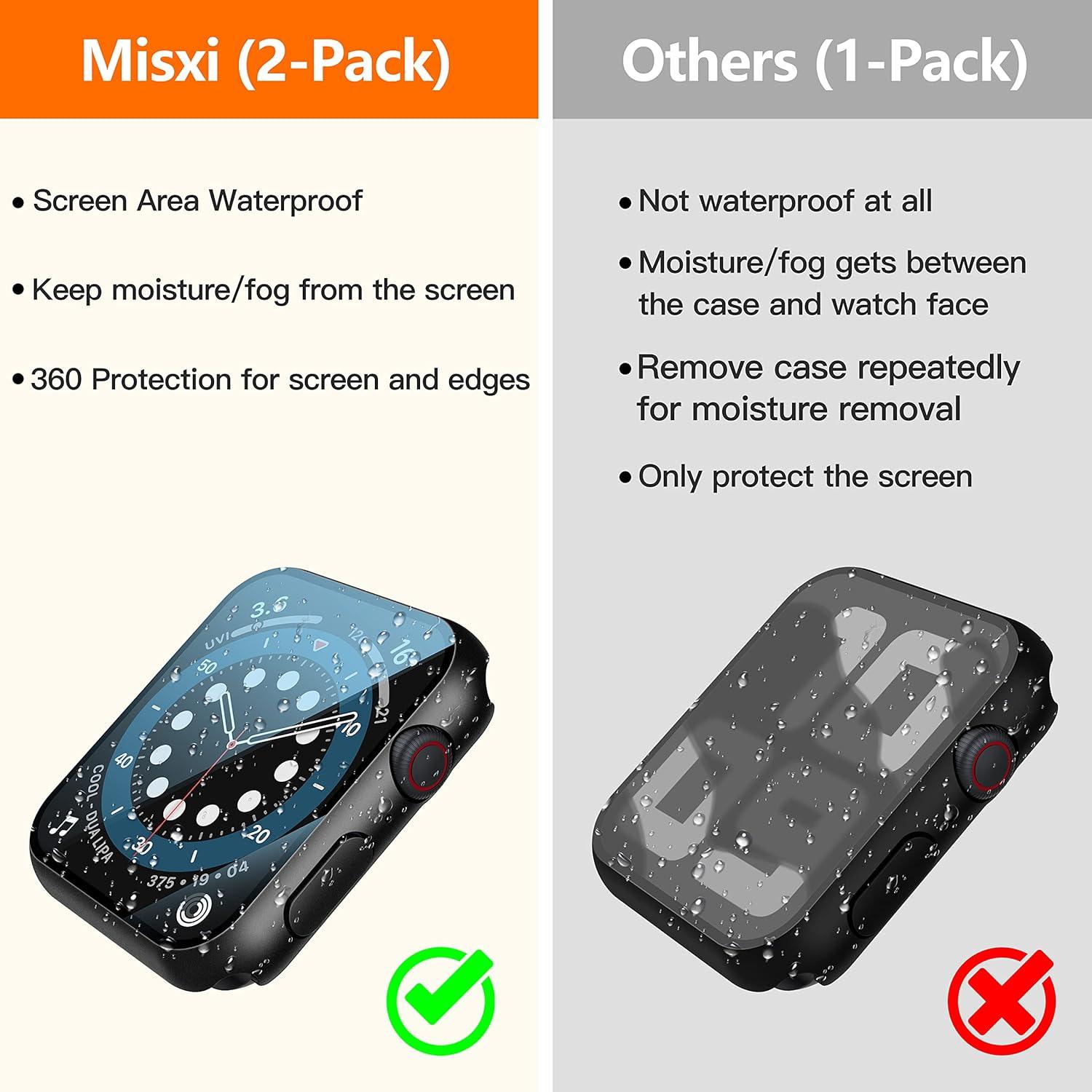 Funda Dura Impermeable Misxi para Apple Watch 40mm - 2 Pack