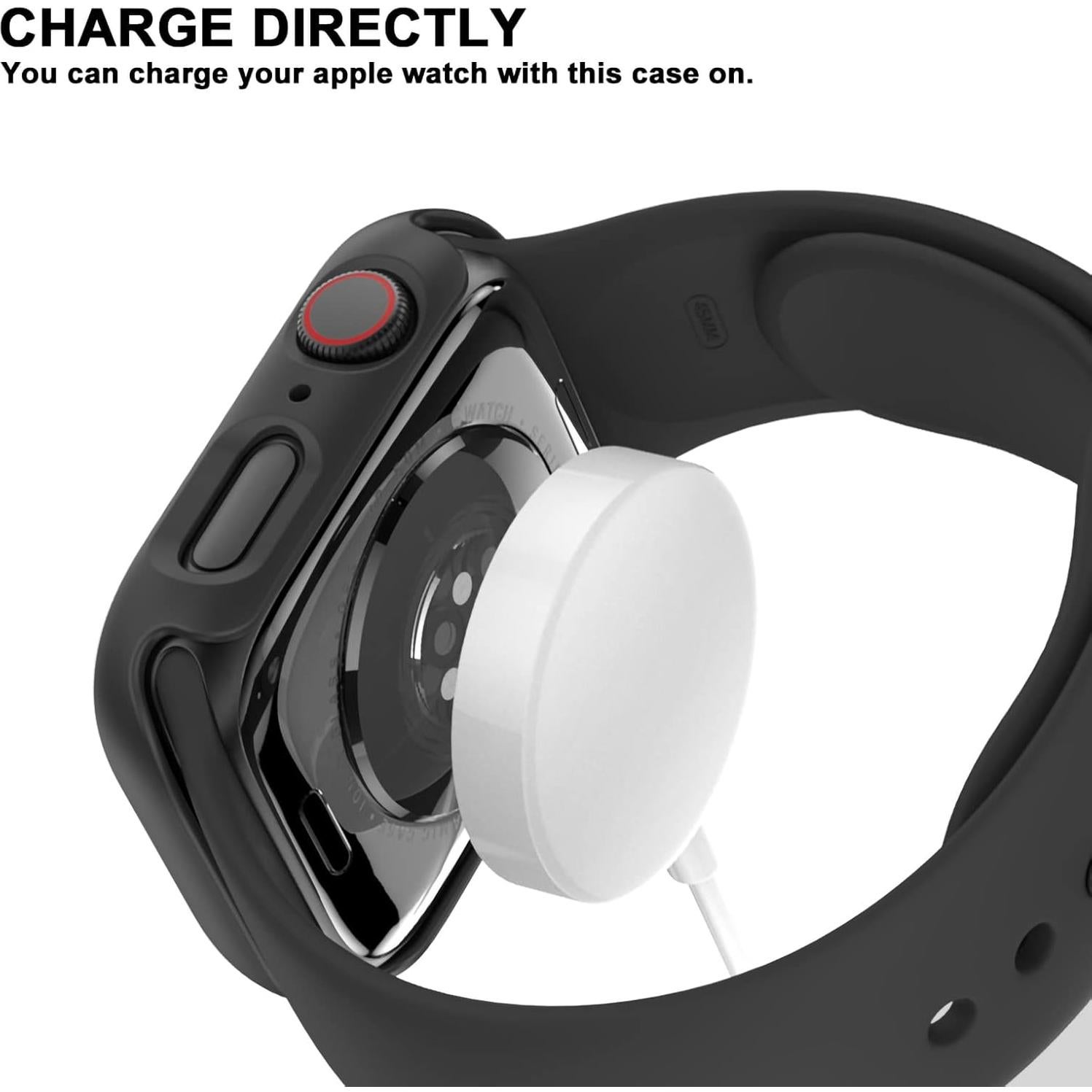 Paquete de 6 fundas Rontion para Apple Watch 44mm con vidrio templado