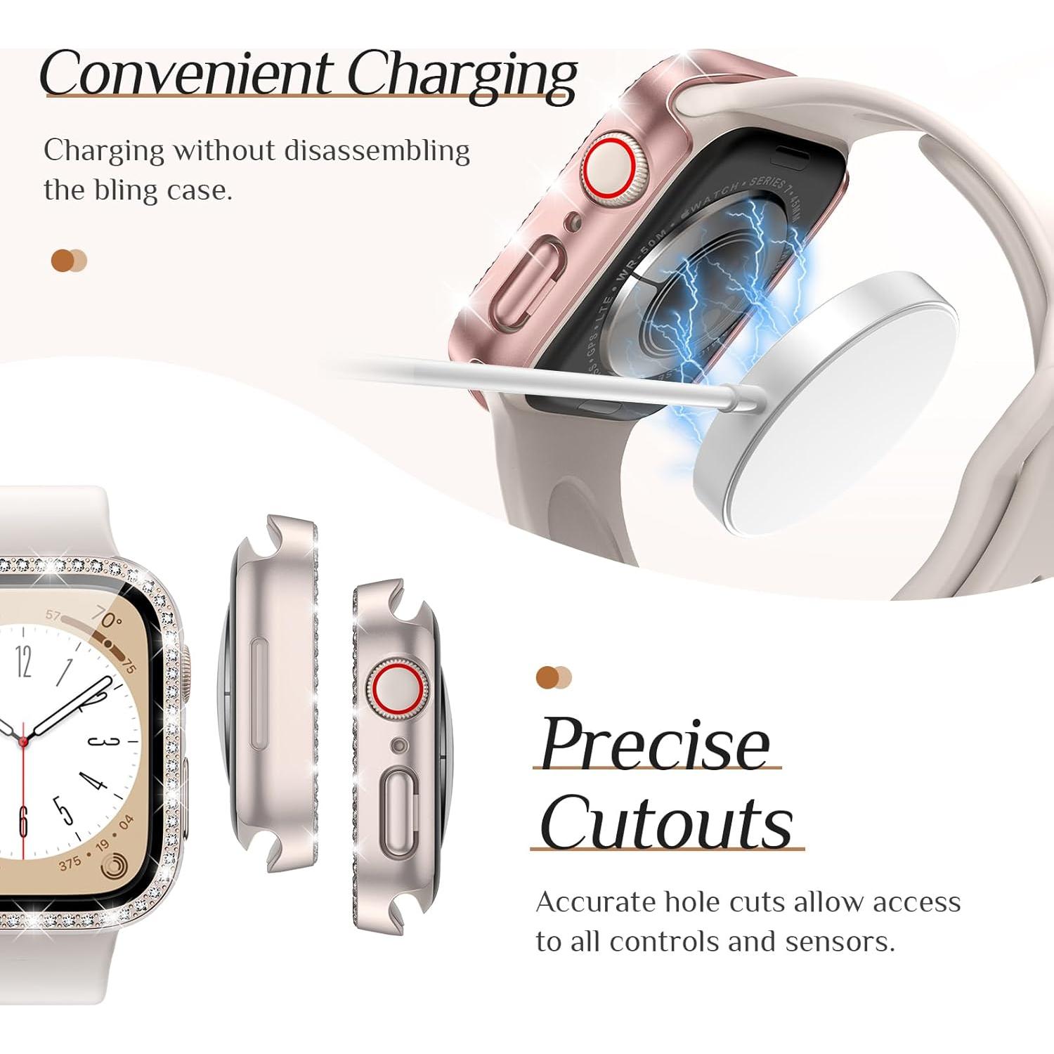 Goton Funda Brillante para Apple Watch 40mm SE Series 6 5 4