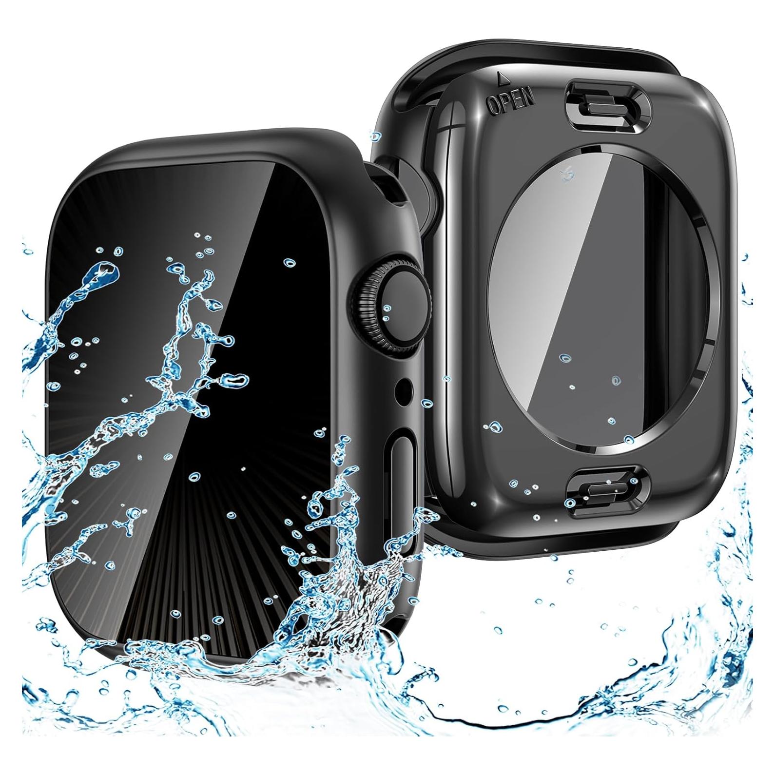 Funda Impermeable Goton para Apple Watch 40-49mm, Negro Mate