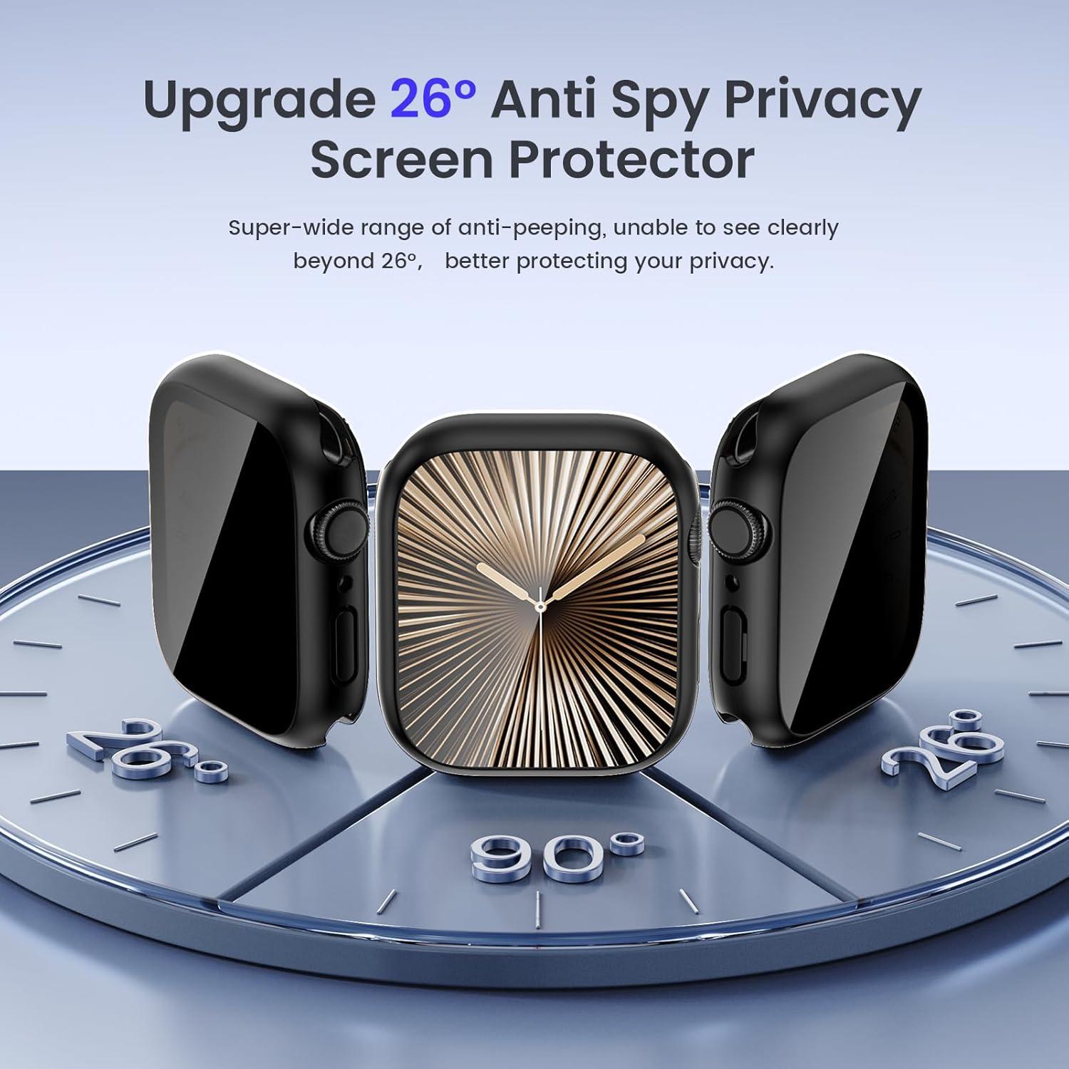 Funda Impermeable Goton para Apple Watch 40-49mm, Negro Mate