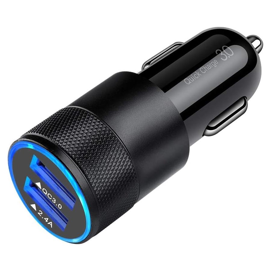 Cargador Rápido de Coche USB Doble 5.4A 30W para Teléfonos