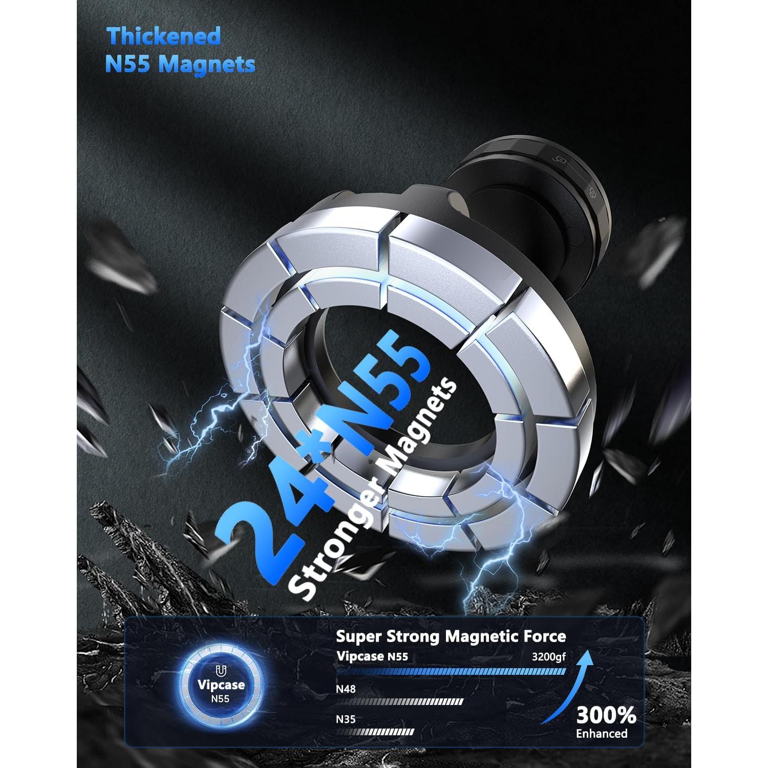 Soporte Magnético para Teléfono de Coche Vipcase S7 - 360° Ajustable