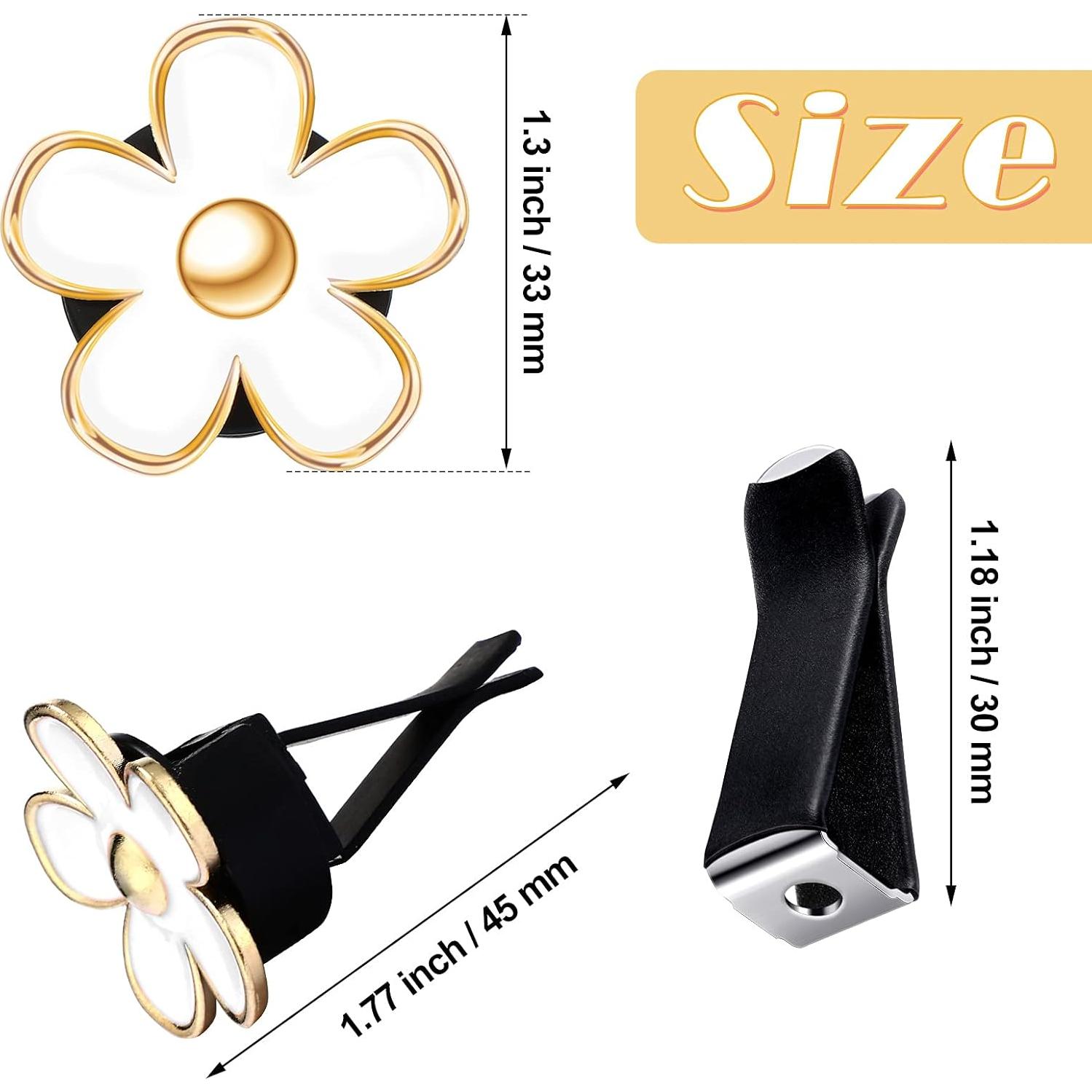 Clip de Flor para Ventilación de Aire Frienda - 6 Pcs Blanco