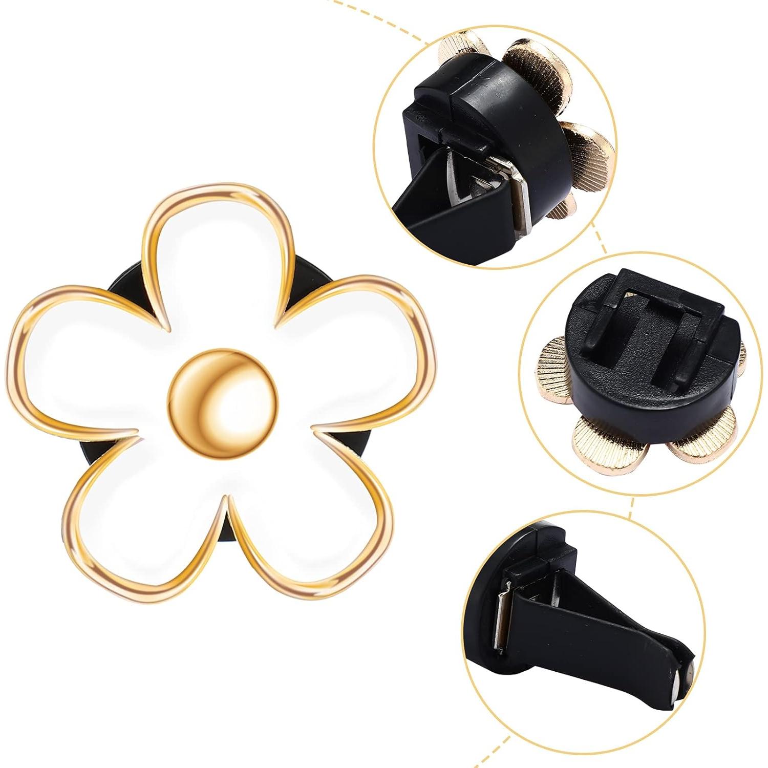 Clip de Flor para Ventilación de Aire Frienda - 6 Pcs Blanco