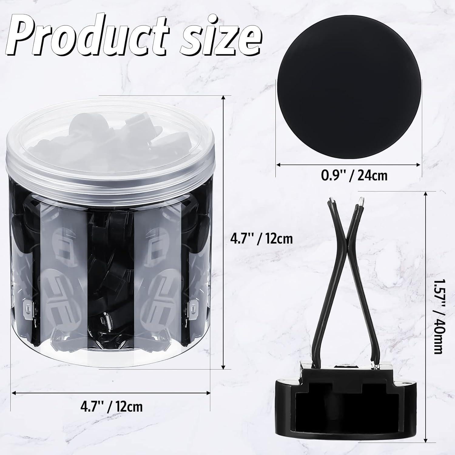 100 Clips de Metal para Ventilación de Auto Tallew 40x24mm