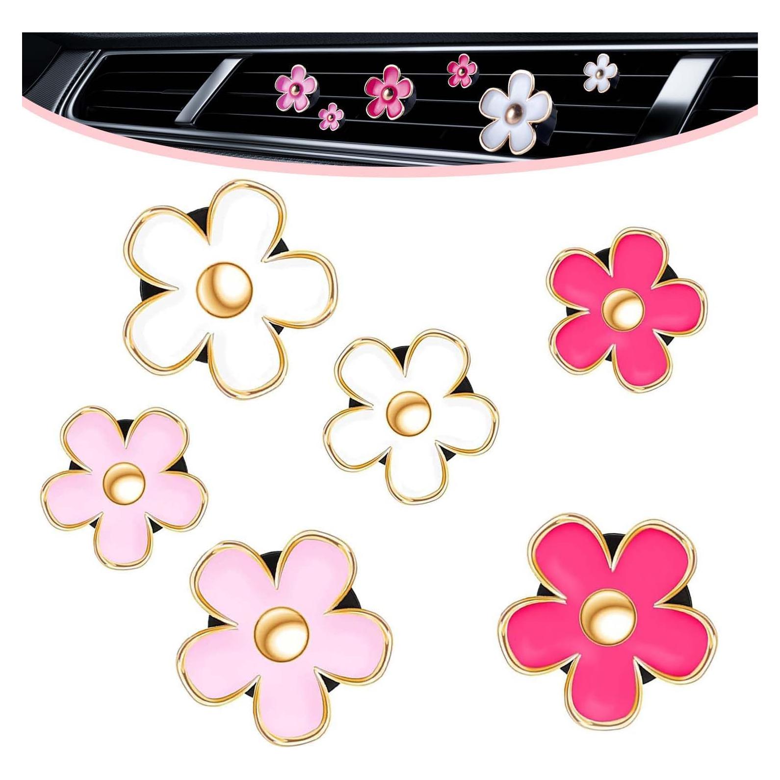 Clips de Ventilación OBTANIM 6 Piezas Flor Colorida para Auto