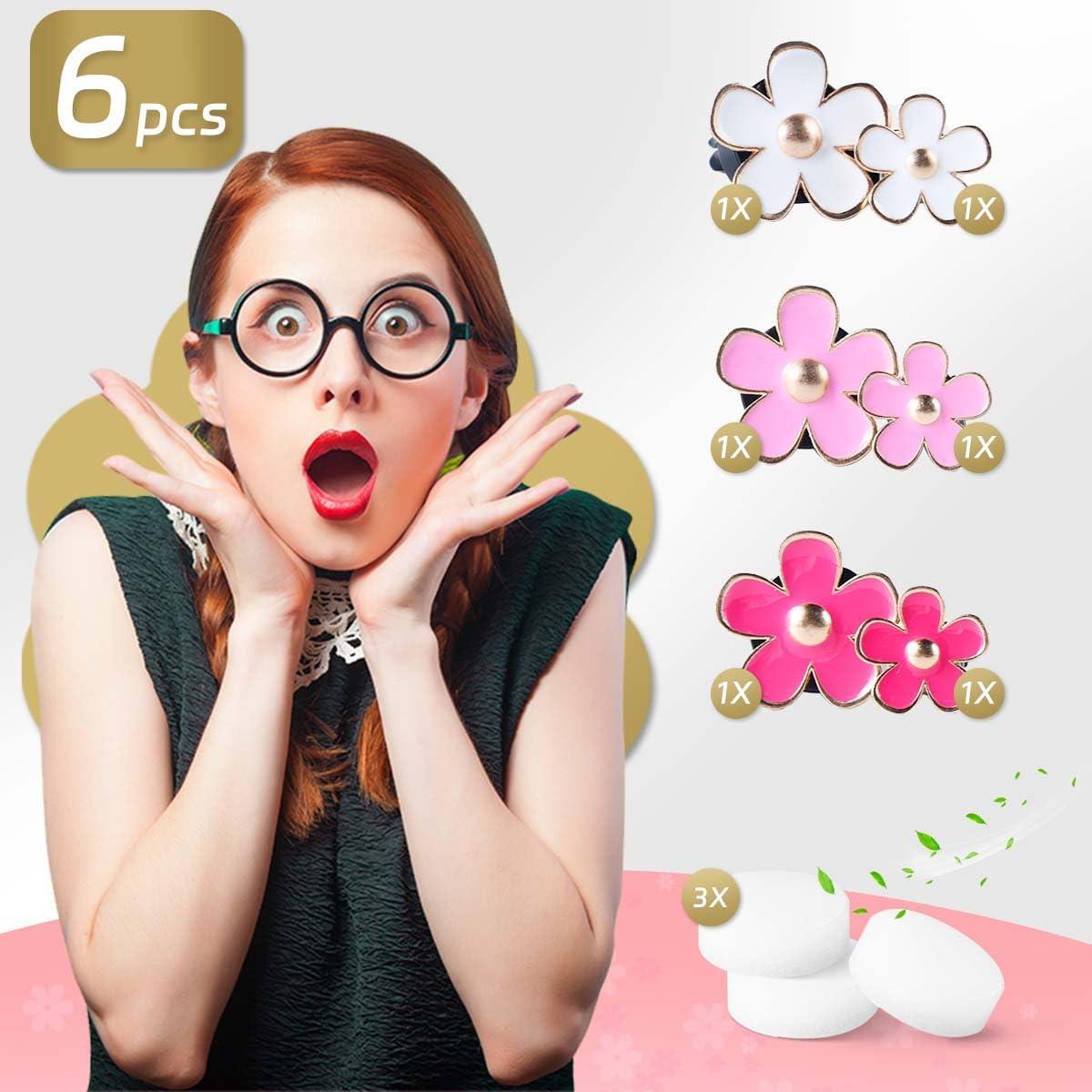 Clips de Ventilación OBTANIM 6 Piezas Flor Colorida para Auto