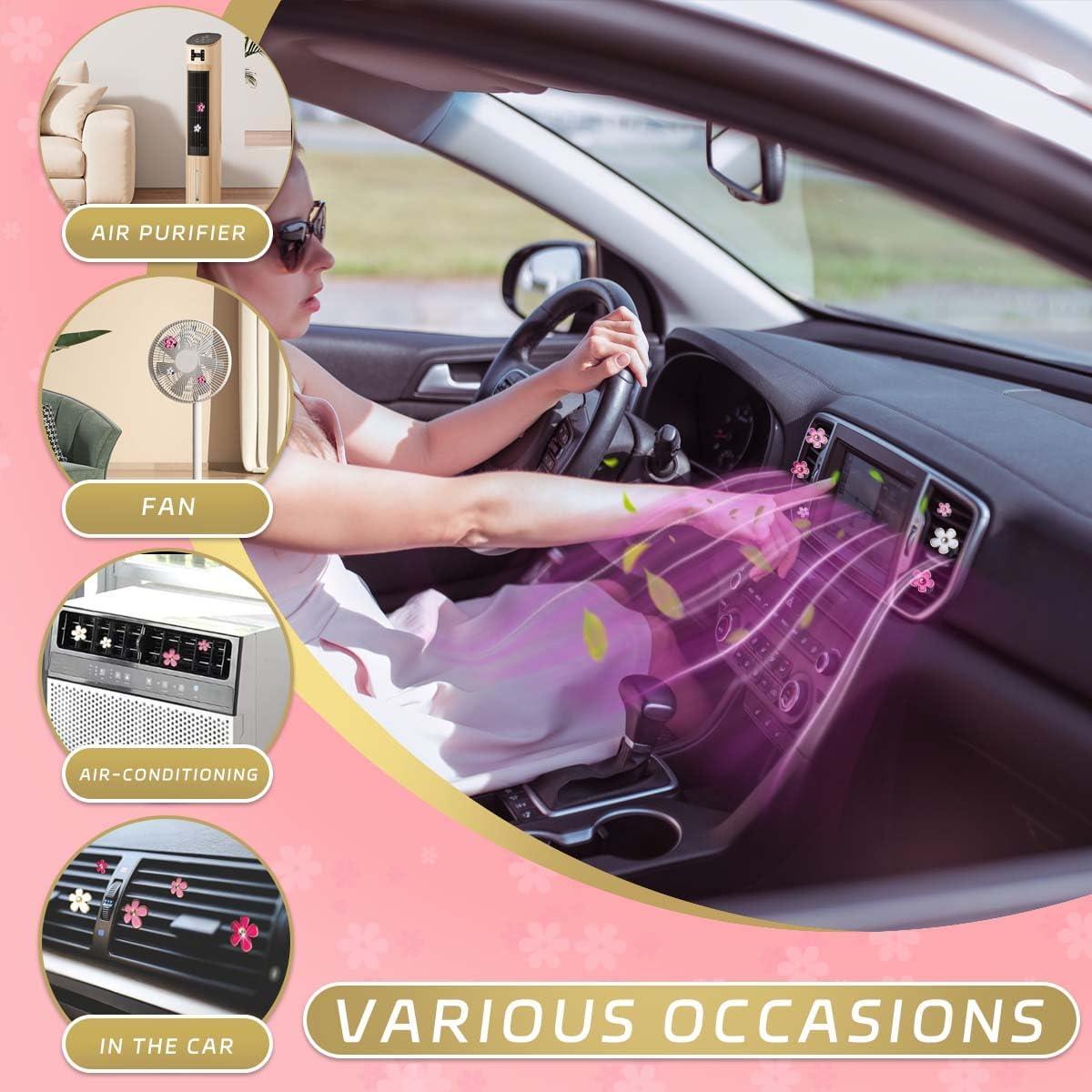 Clips de Ventilación OBTANIM 6 Piezas Flor Colorida para Auto