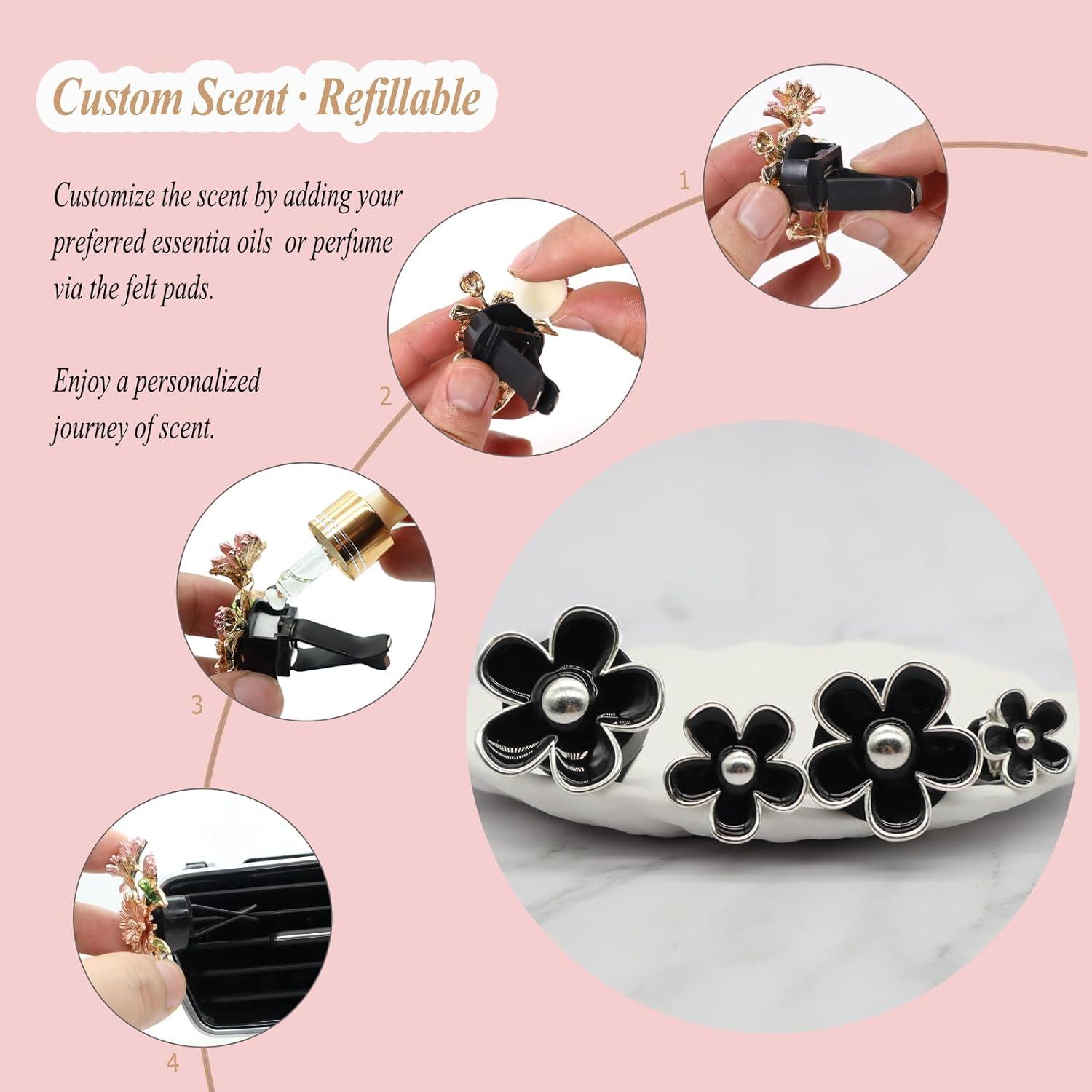 4 Clips de Ventilación de Flores ORIESSE para Auto - Aromatizantes