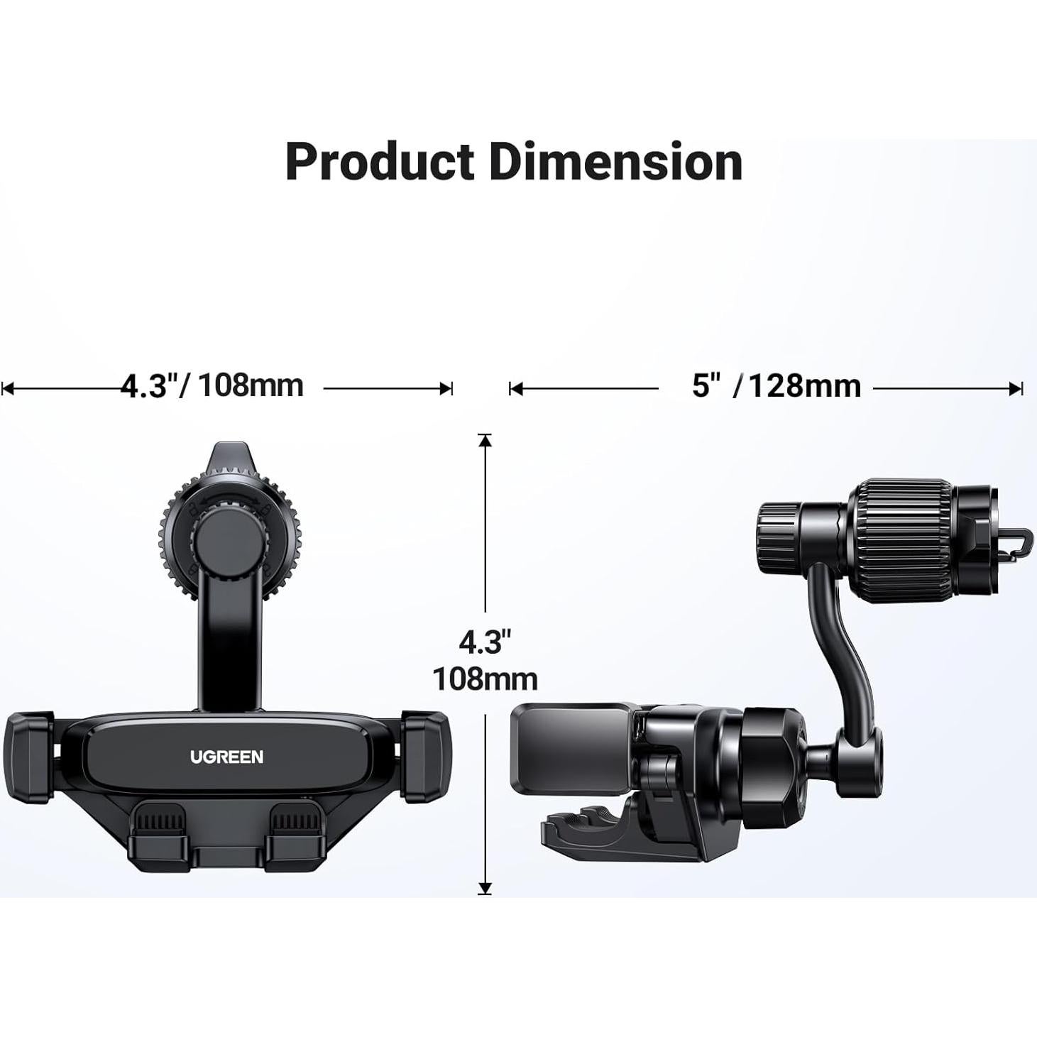 Soporte para Teléfono en Auto UGREEN, Negro, No Bloquea Aire