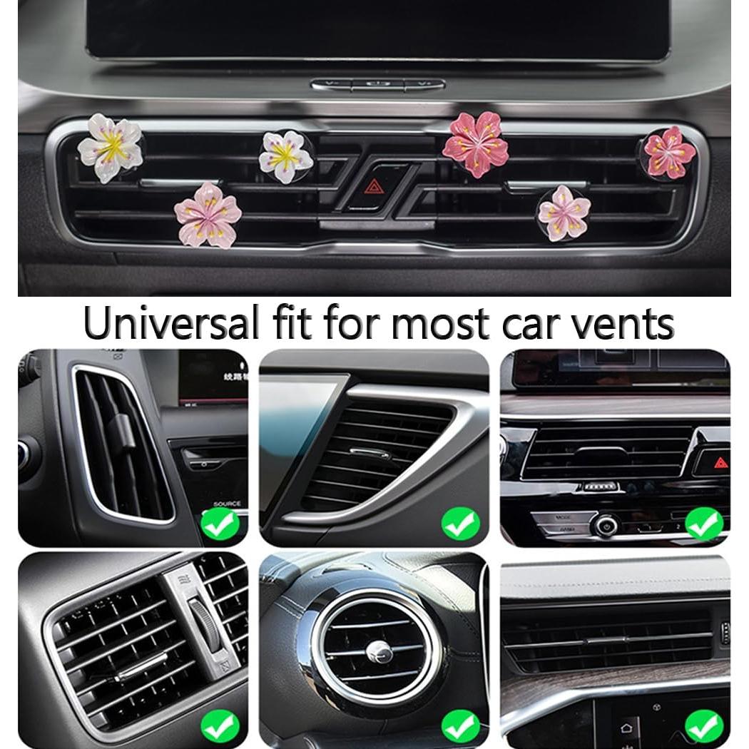 Clips Ambientadores para Auto UPCSKDA 6 PCS Flor Durazno