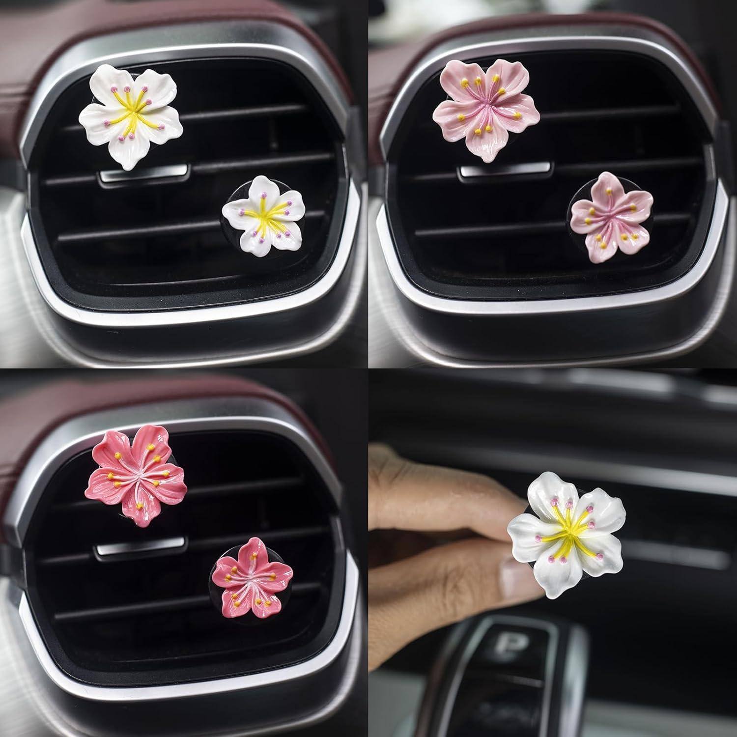Clips Ambientadores para Auto UPCSKDA 6 PCS Flor Durazno