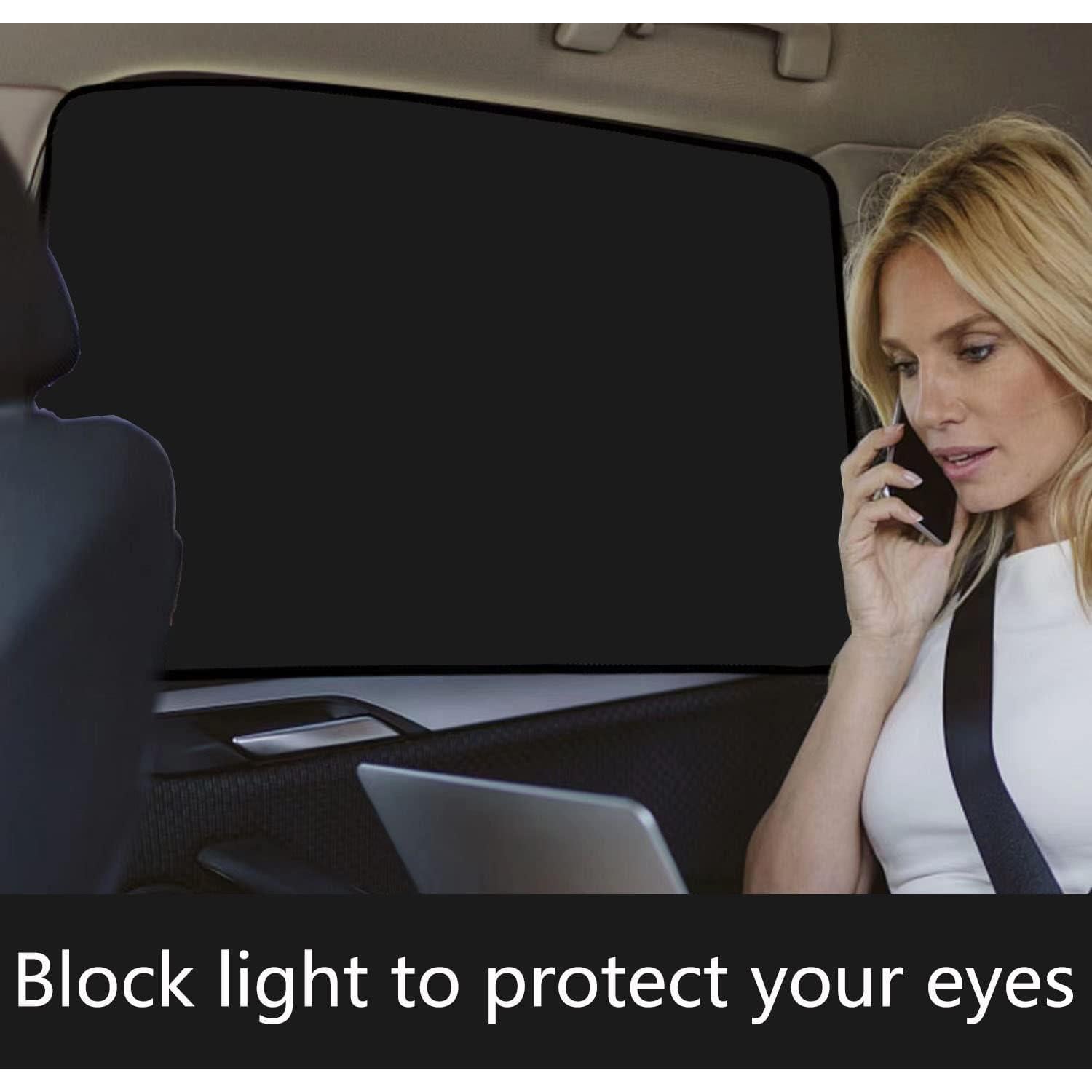 Sombrillas para Ventanas Laterales MZQZM 4 Pcs 100% Bloqueo Luz