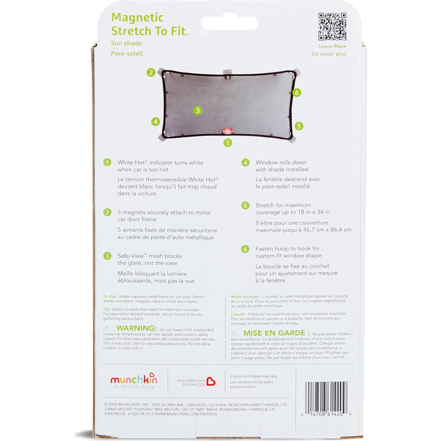 Funda Solar Magnética Ajustable Munchkin 86.36x45.72cm Negra